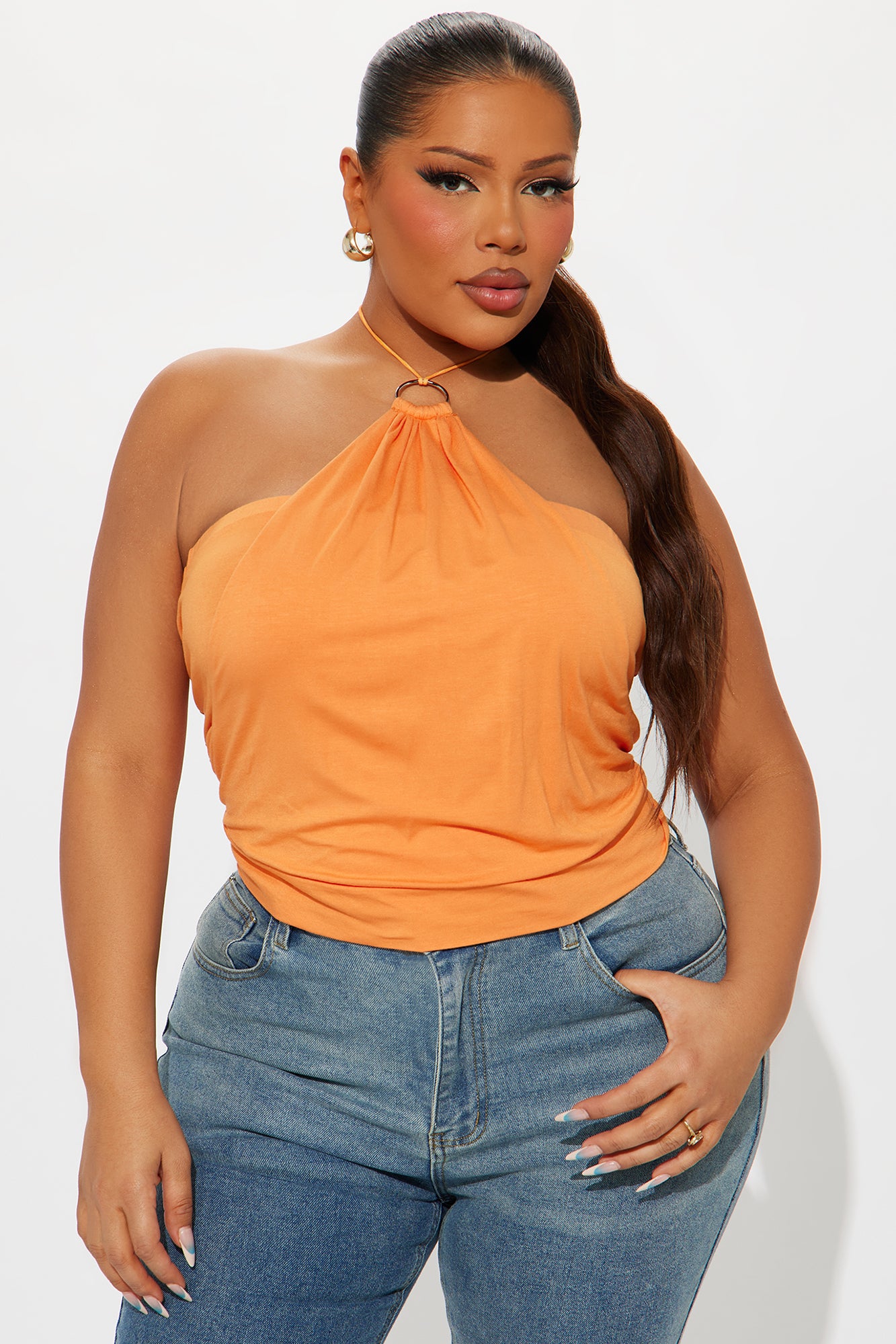 Bonnie Halter Tube Top - Orange - Image 4