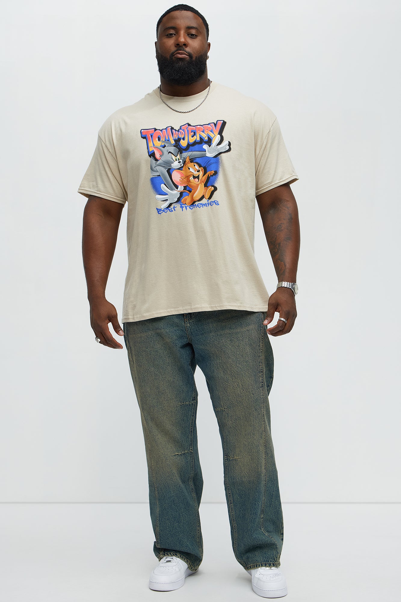 Tom And Jerry ″Best Friends″ Short Sleeve Tee - Sand - Image 5