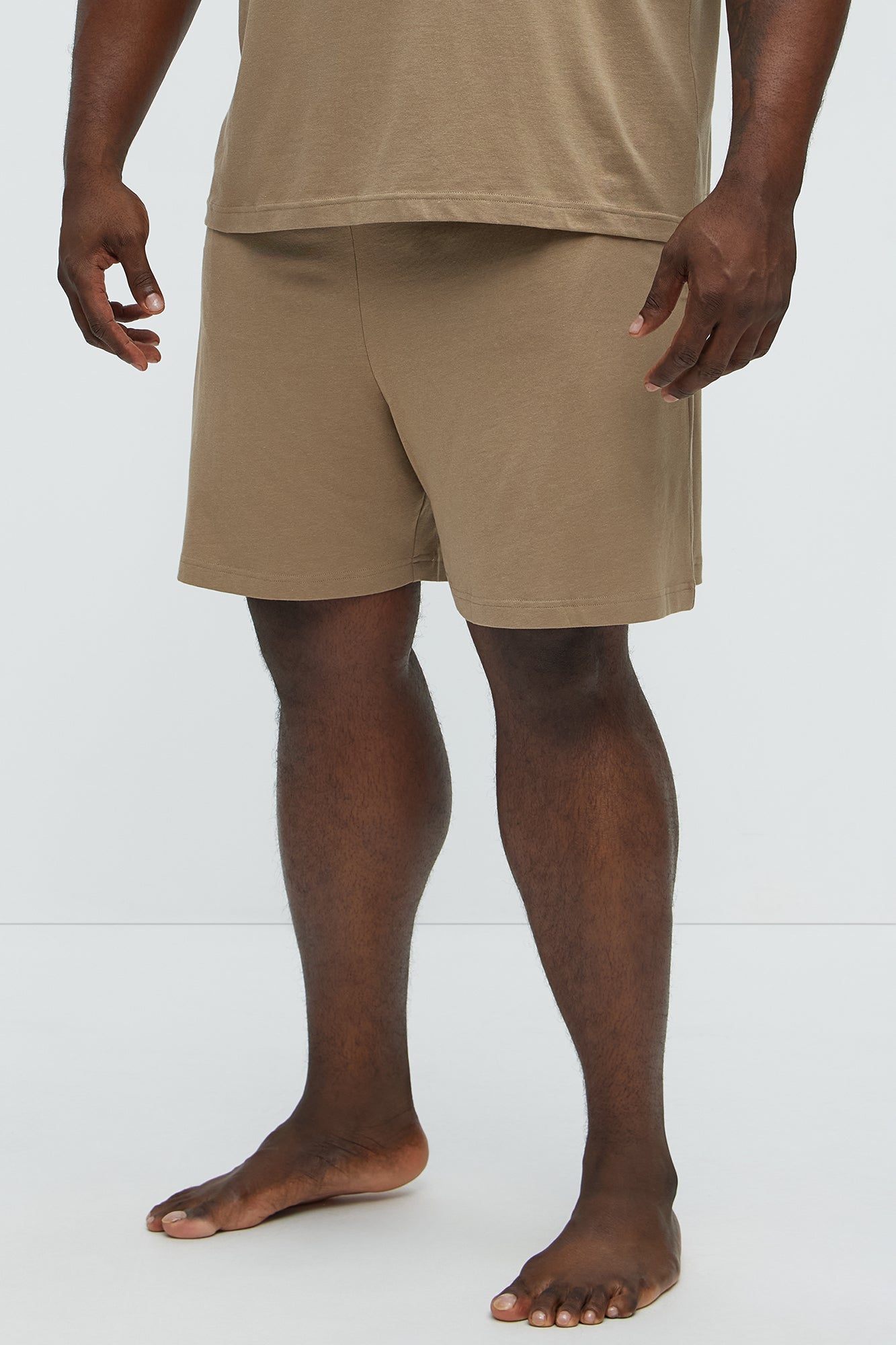 Essential Modal Lounge Shorts - Taupe - Image 5