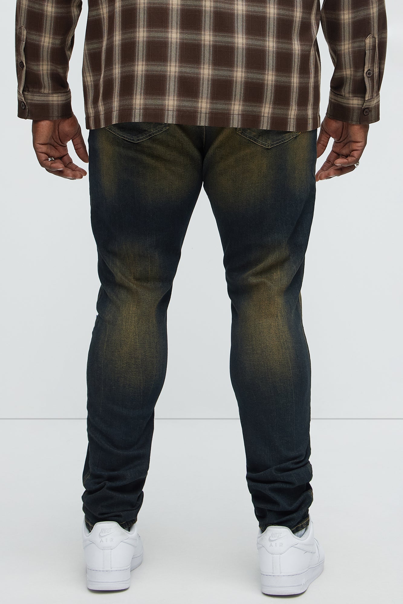 Be First Distressed Stacked Skinny Jeans - Vintage Blue Wash - Image 8