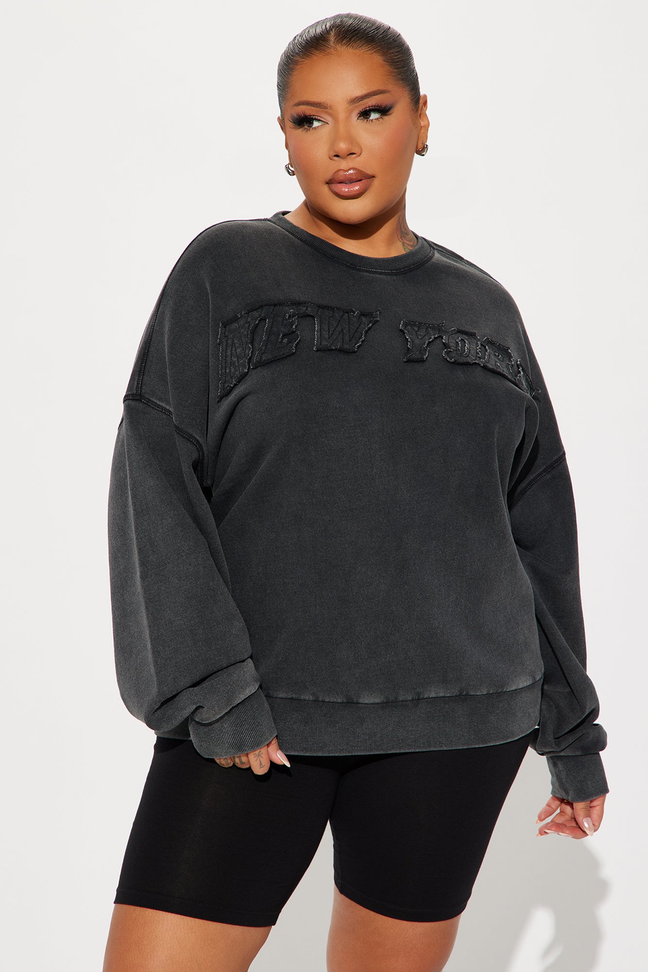 Hustle Jungle New York Washed Sweatshirt - Black Wash - Image 5