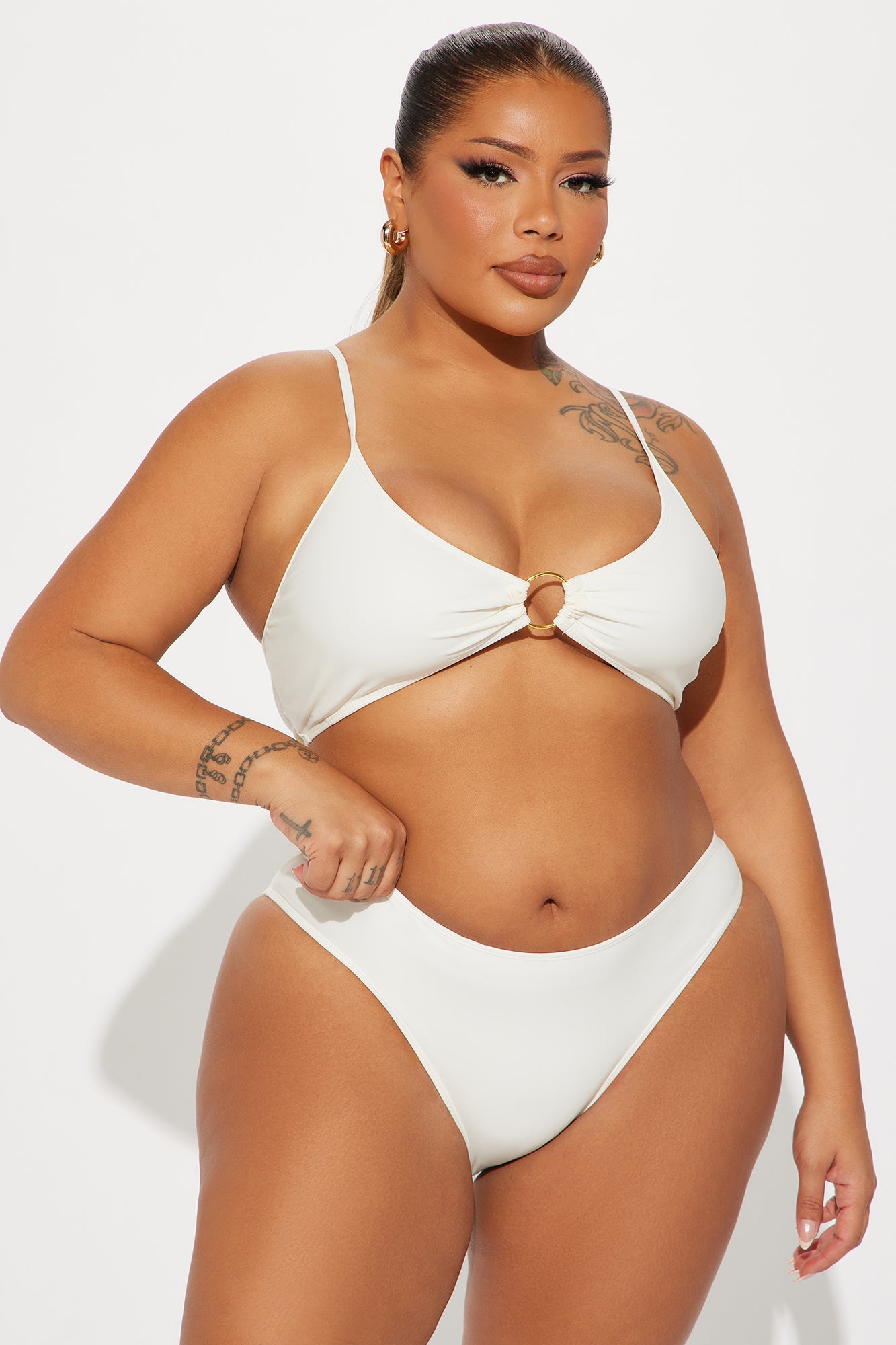 Anika Charm Chain 4 Piece Bikini Set - Ivory - Image 8