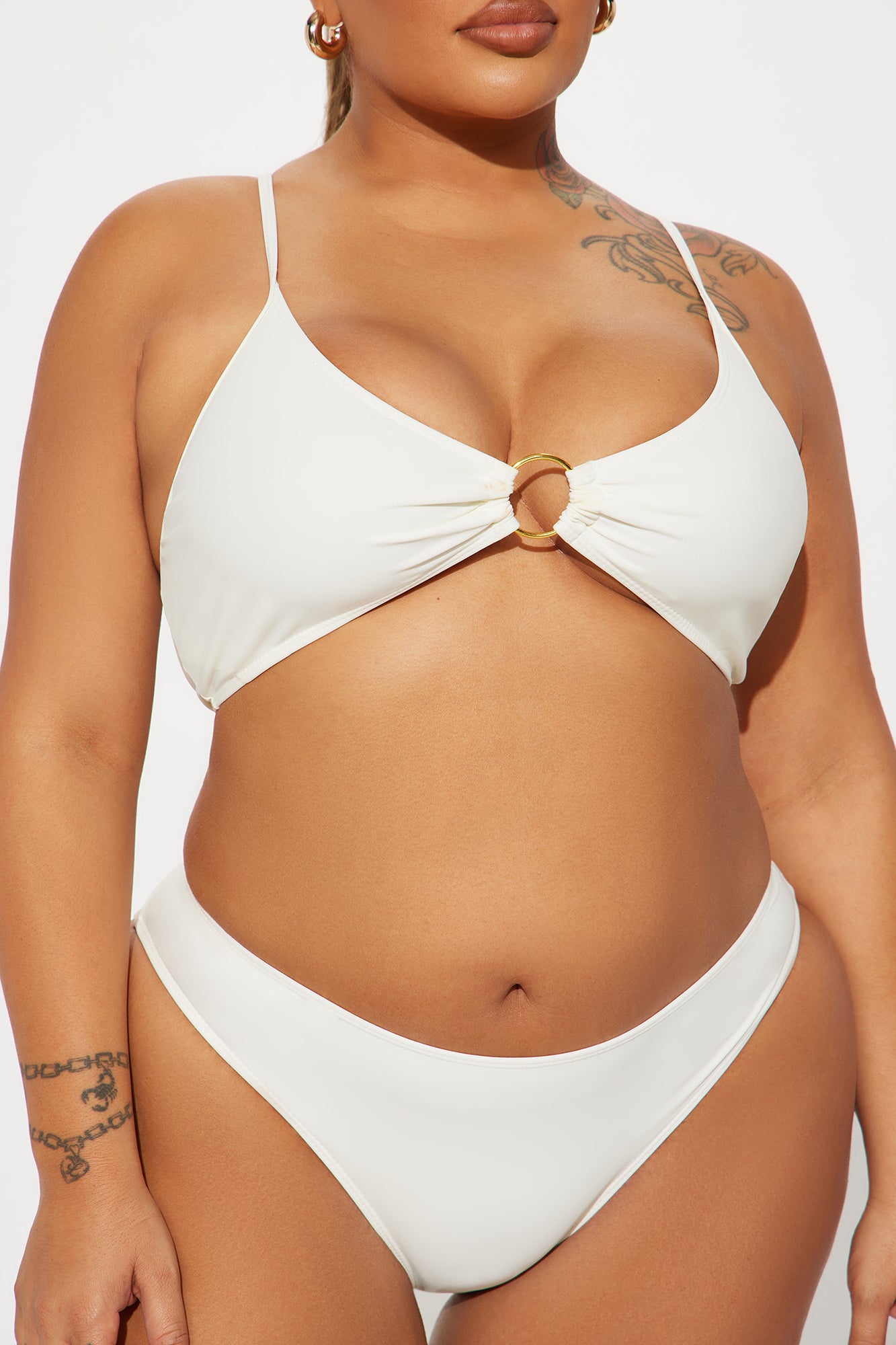 Anika Charm Chain 4 Piece Bikini Set - Ivory - Image 11