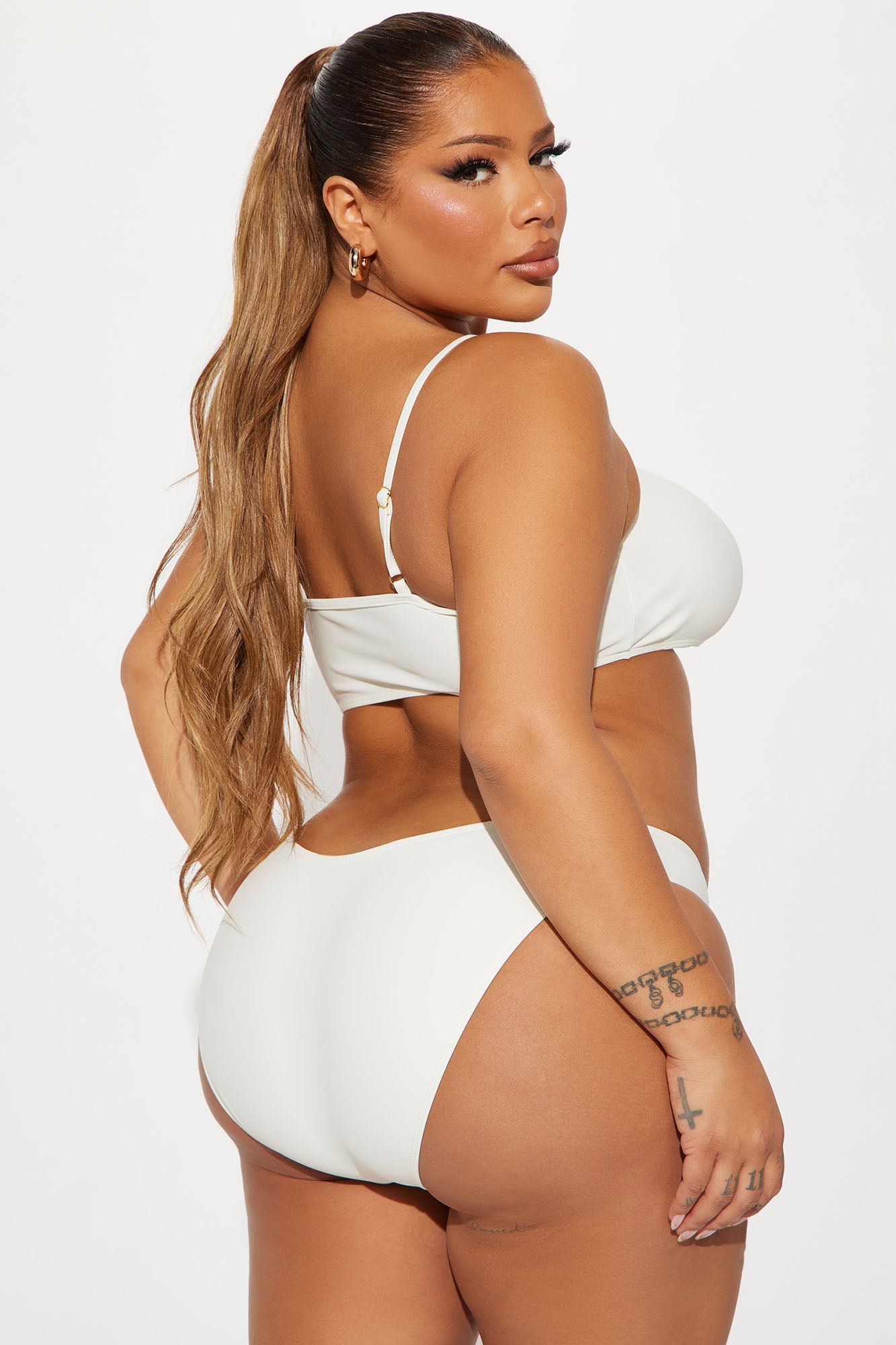 Anika Charm Chain 4 Piece Bikini Set - Ivory - Image 12