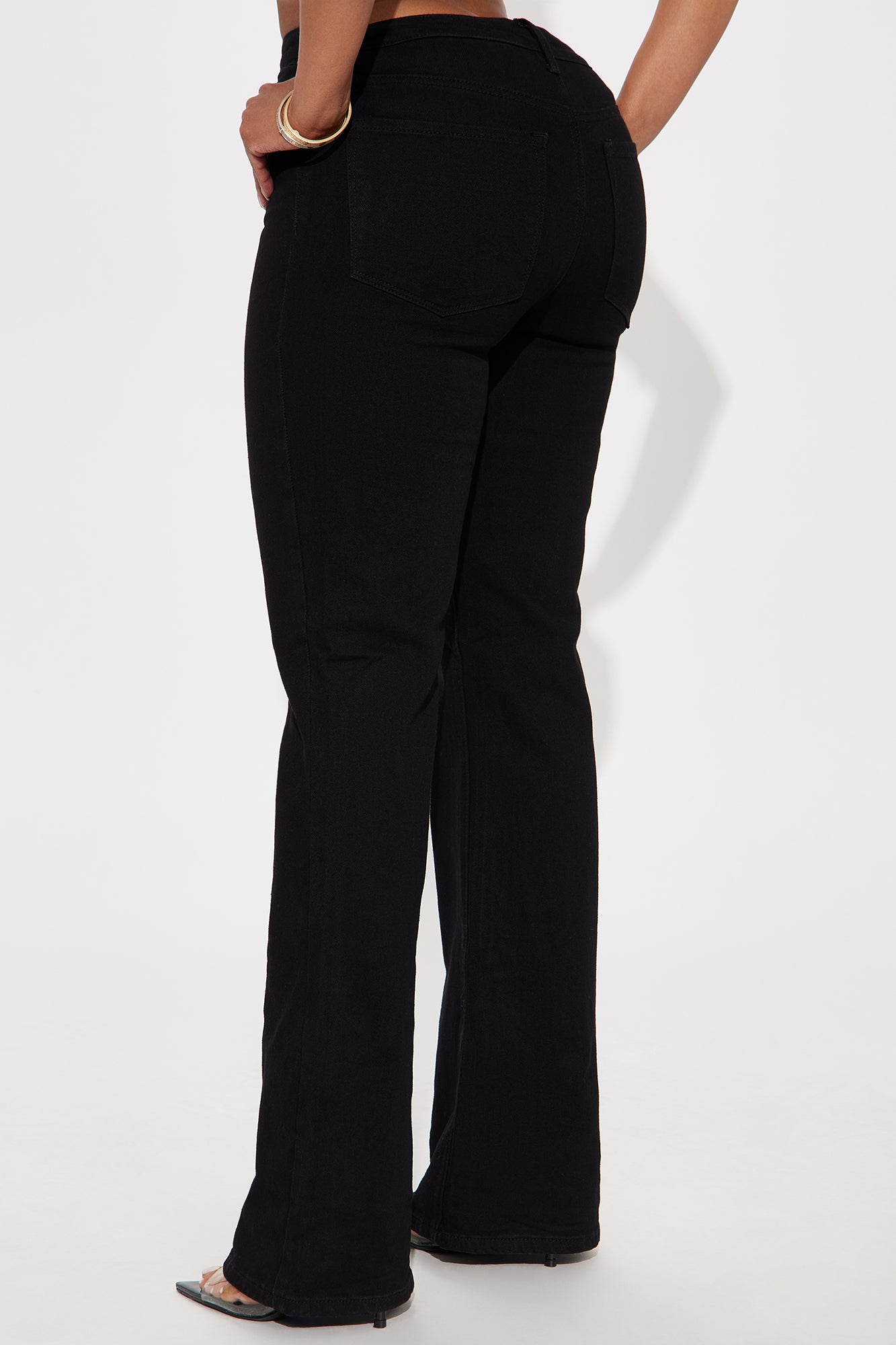 Stargazer High Rise Flare Jeans - Black - Image 3