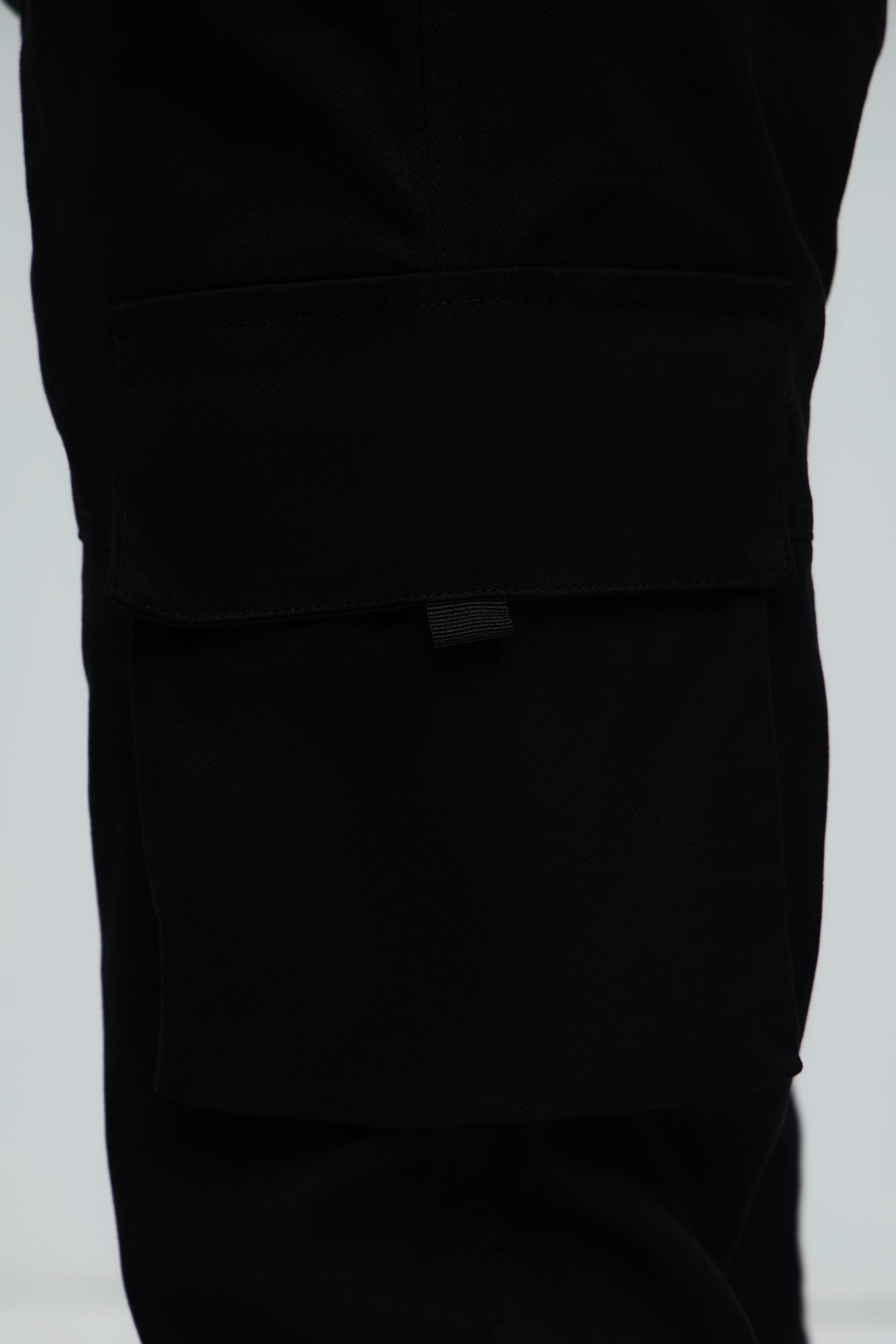 Straight Cargo Ankle Zipper Pants - Black - Image 3