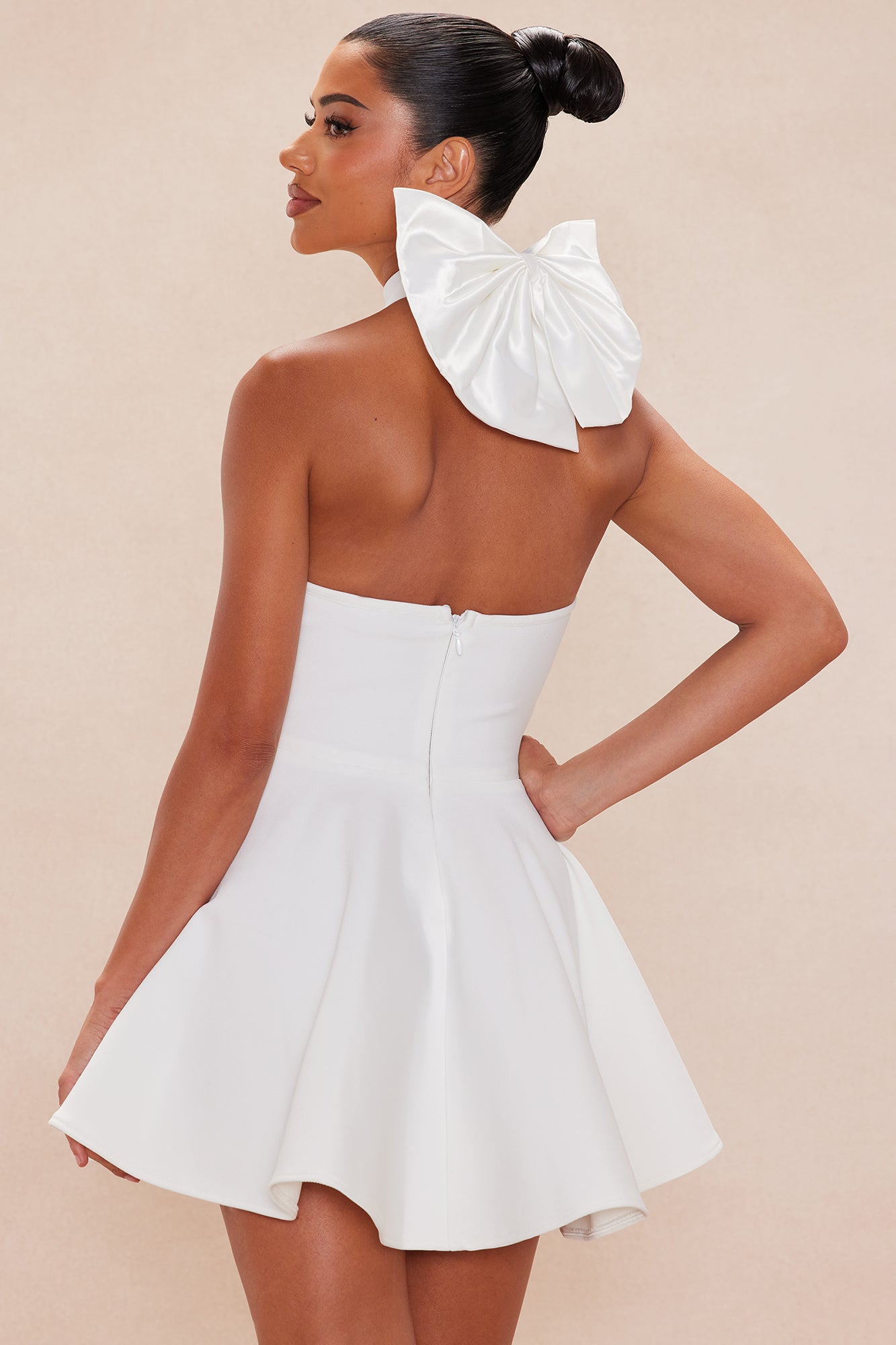 Brynn Bow Bandage Mini Dress - White - Image 3