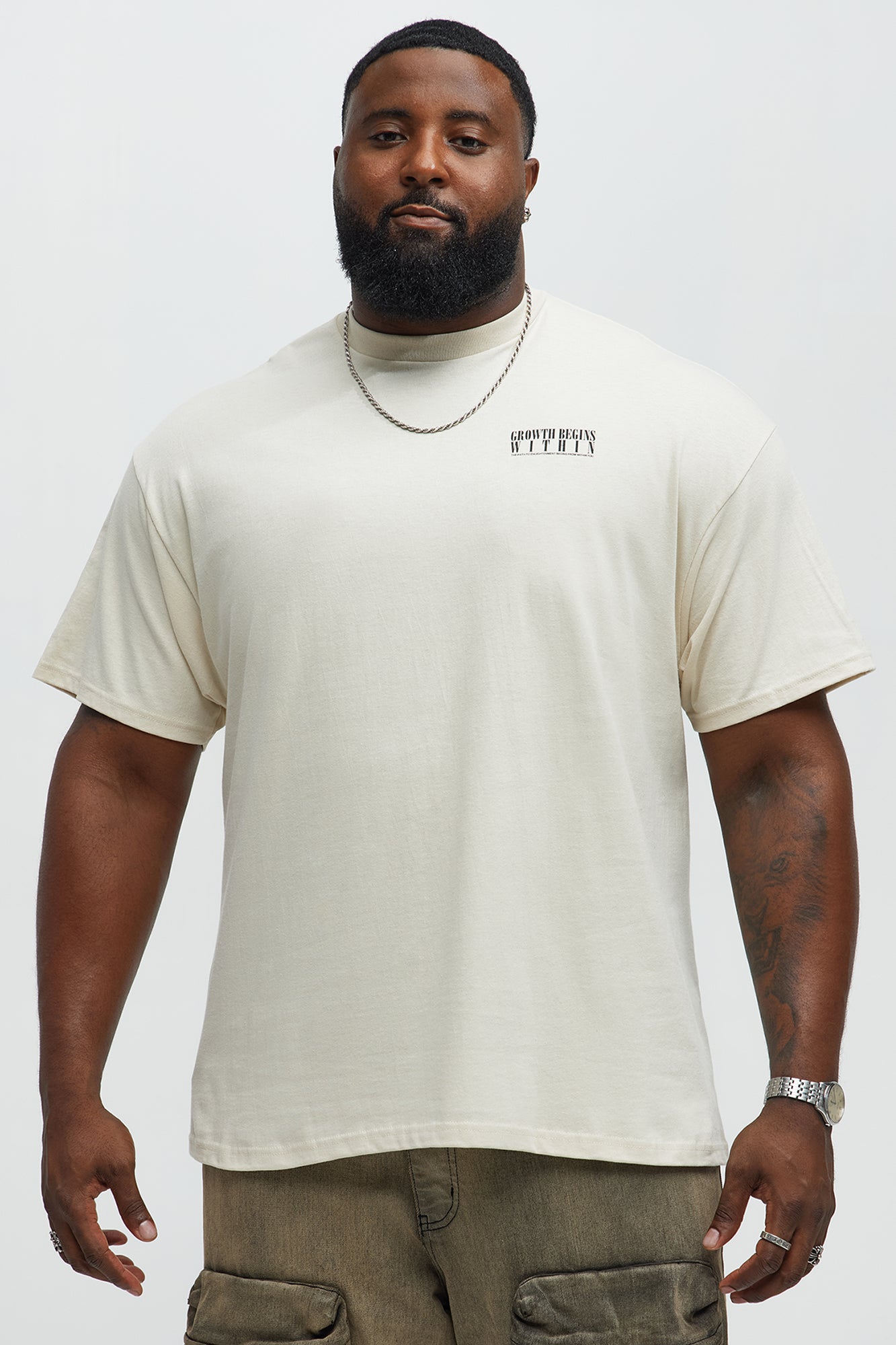 Growth Begins Within Short Sleeve Tee - Cream - Image 5