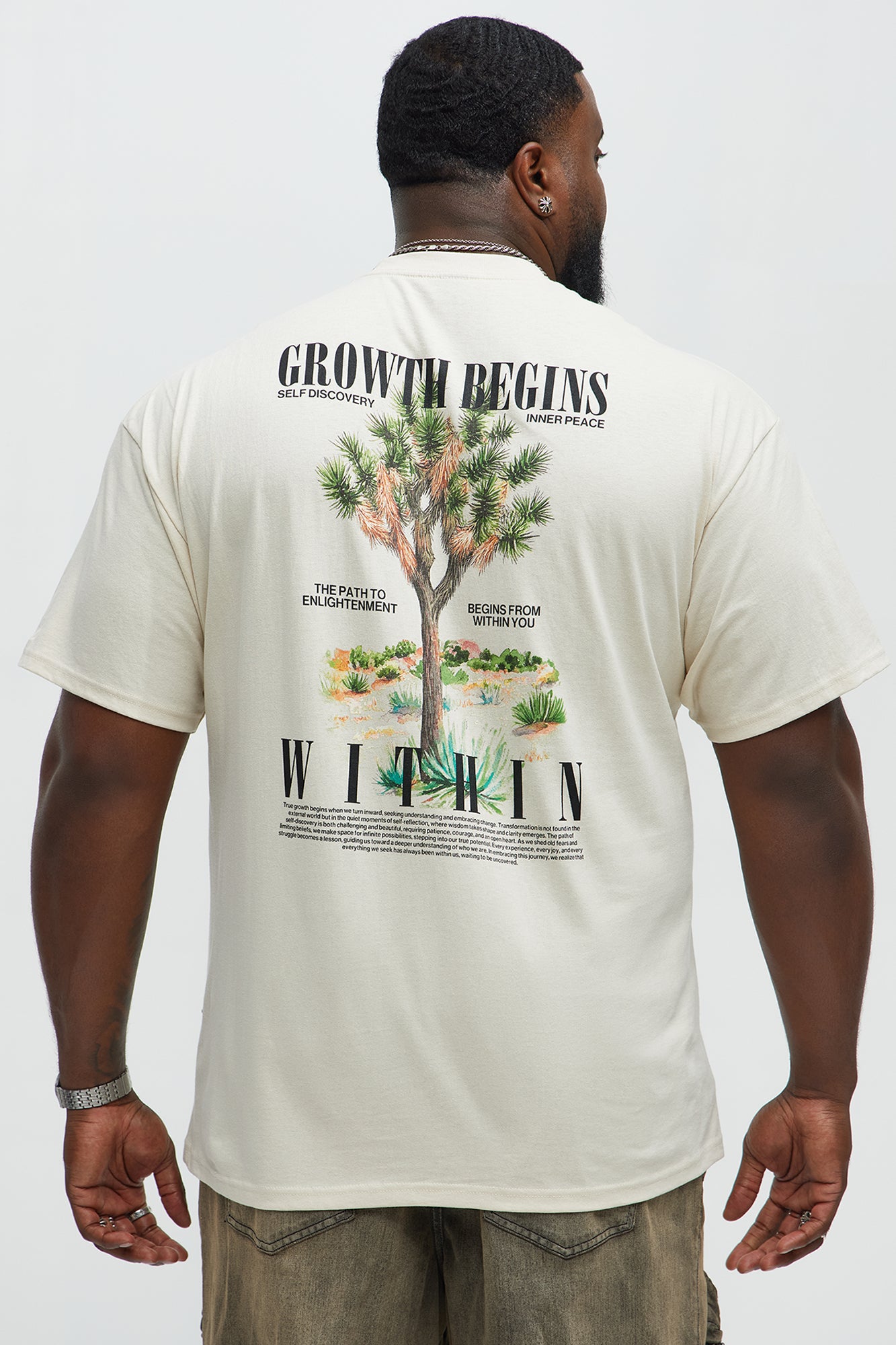 Growth Begins Within Short Sleeve Tee - Cream - Image 8