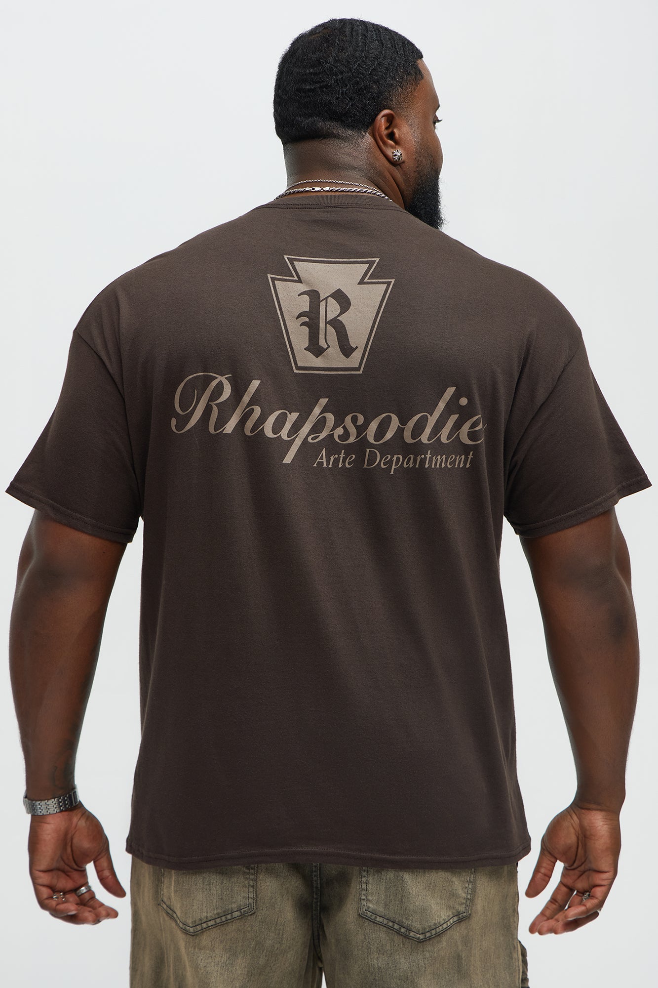 Rhapsodie Art Dept Short Sleeve Tee - Chocolate - Image 8
