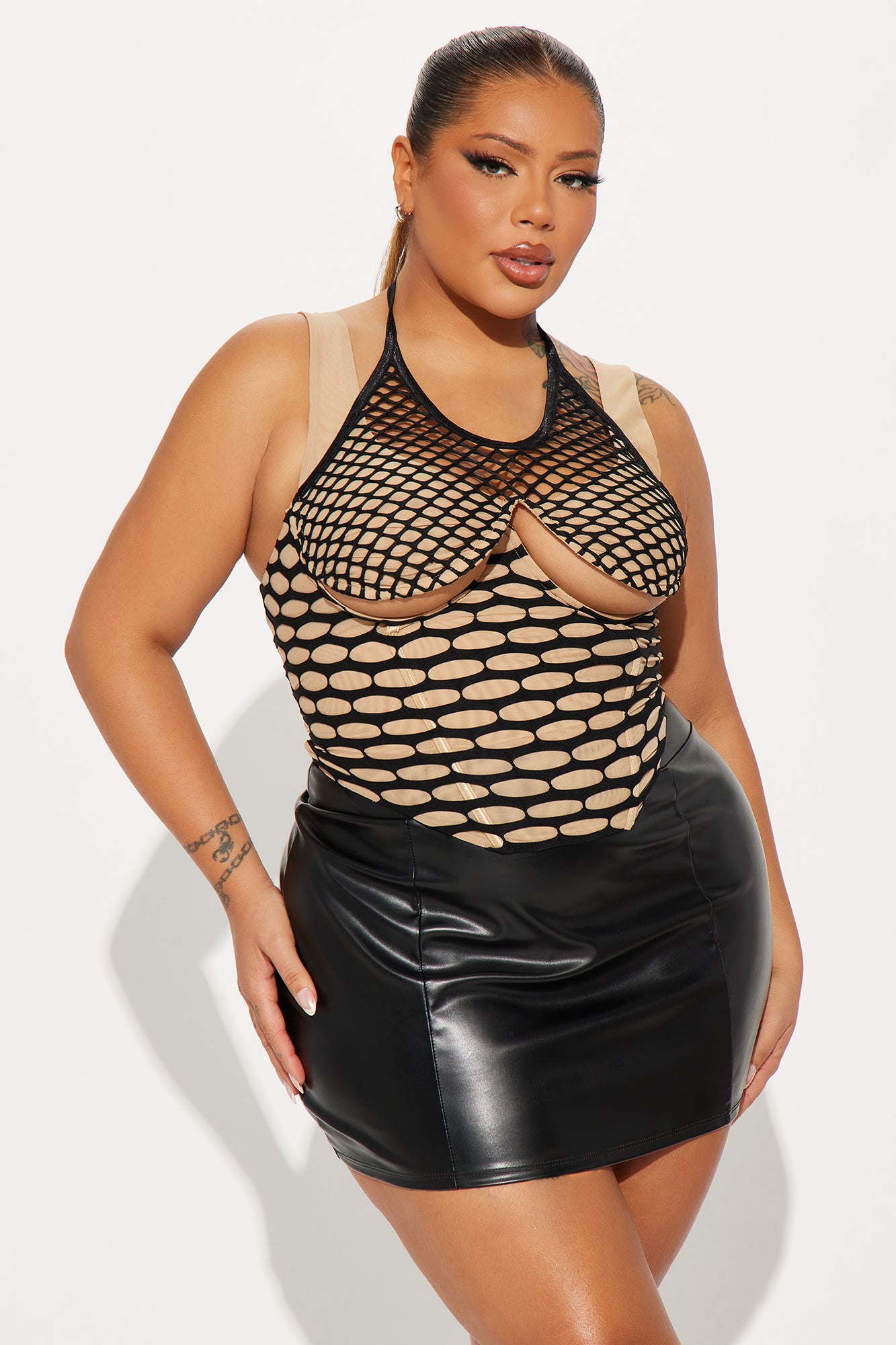 Here For The Drama Halter Top - Black/combo - Image 4