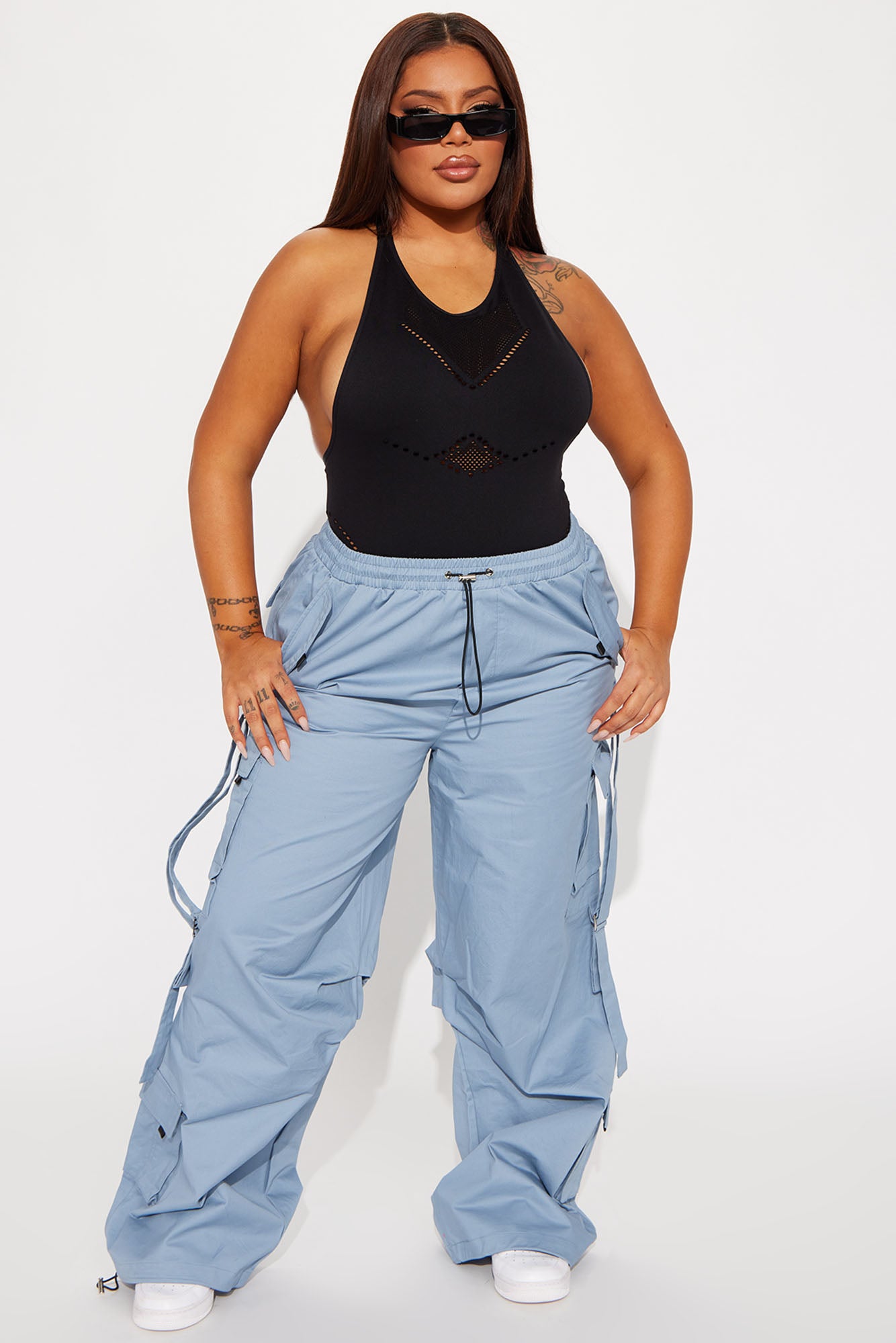Don't Mess Around Cargo Pant - Slate Blue - Image 4