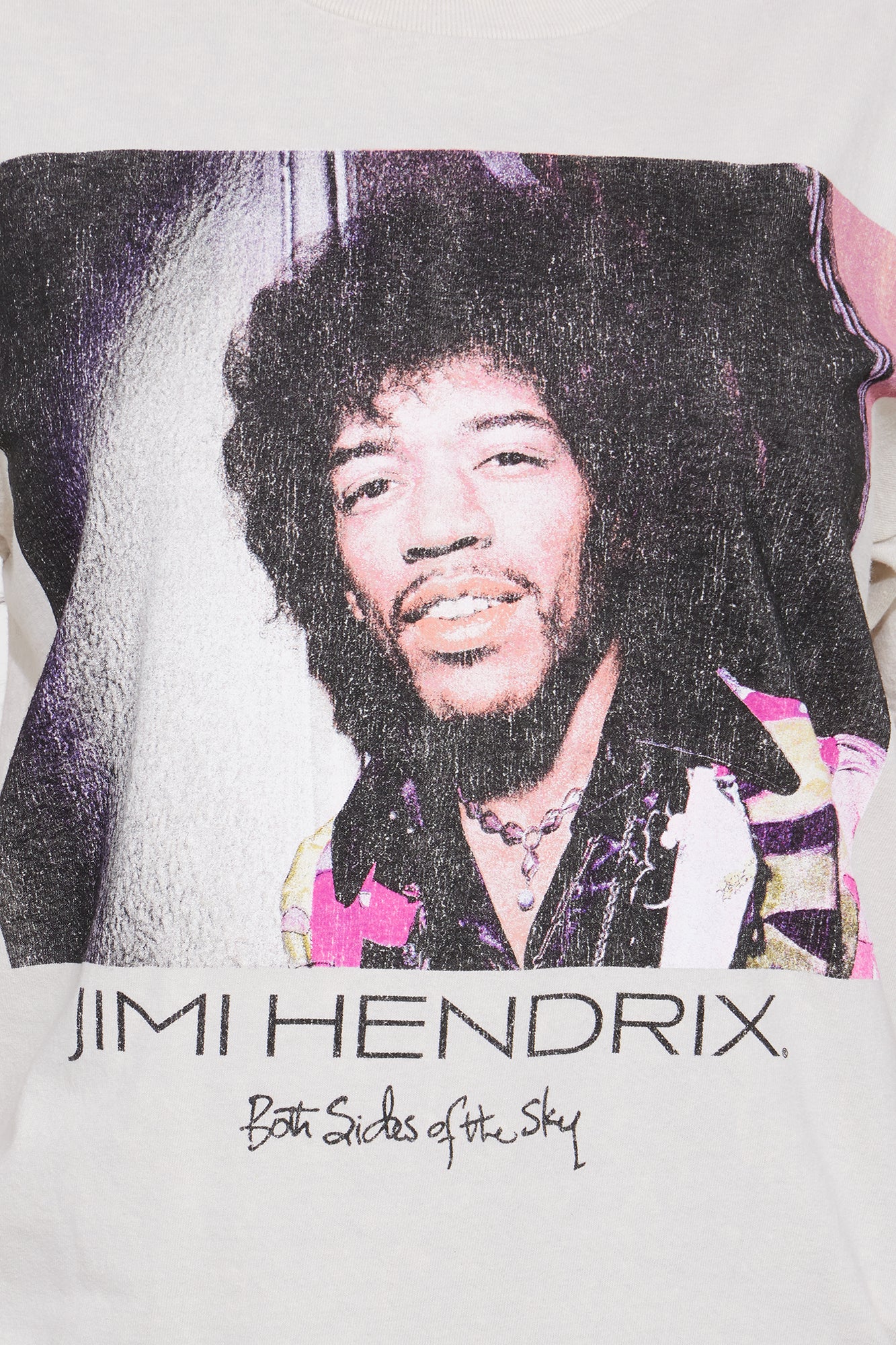 Jimi Hendrix Washed Oversized Tee - Natural - Image 3