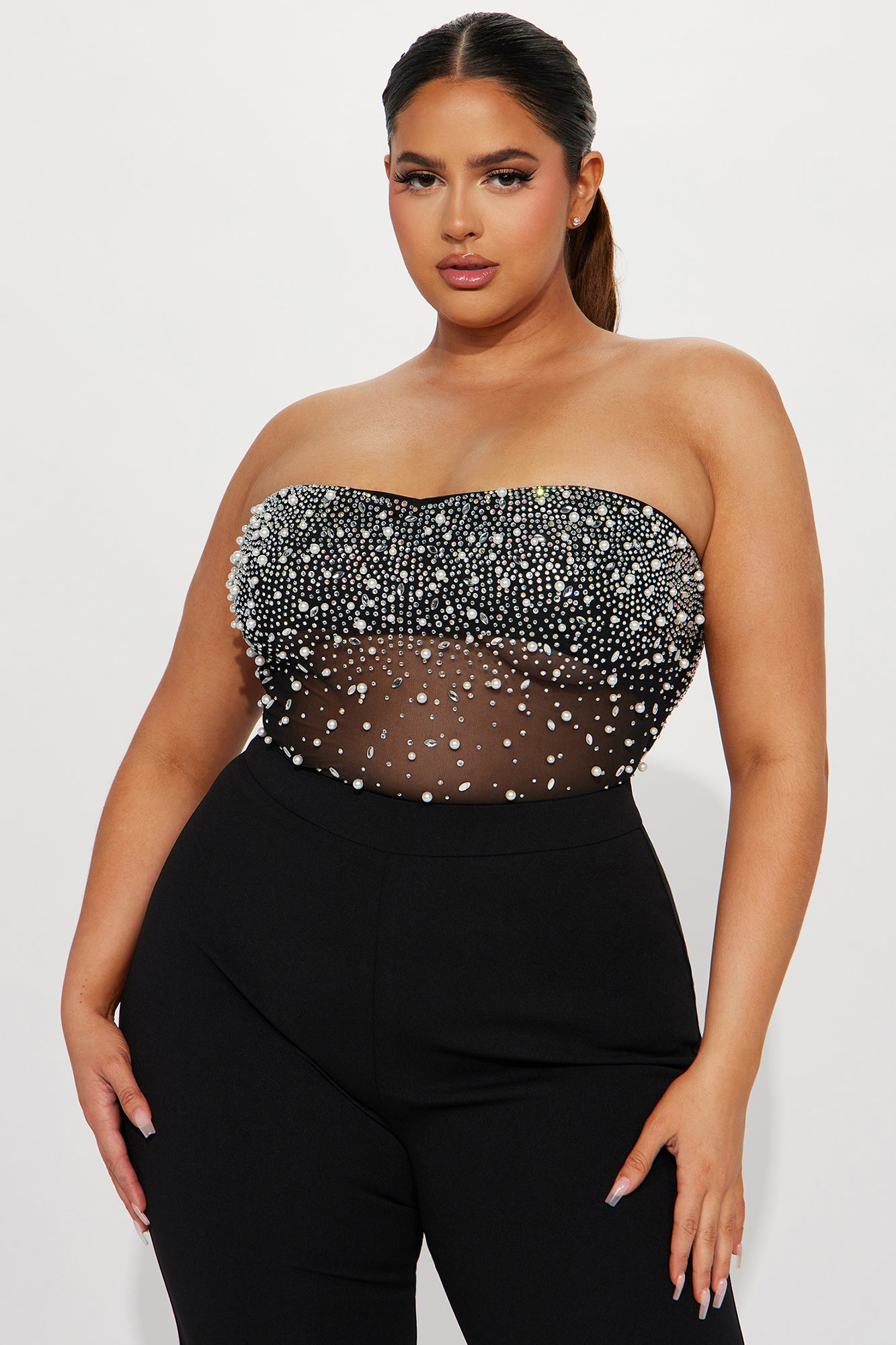 Dream Girl Embellished Jumpsuit - Black - Image 6