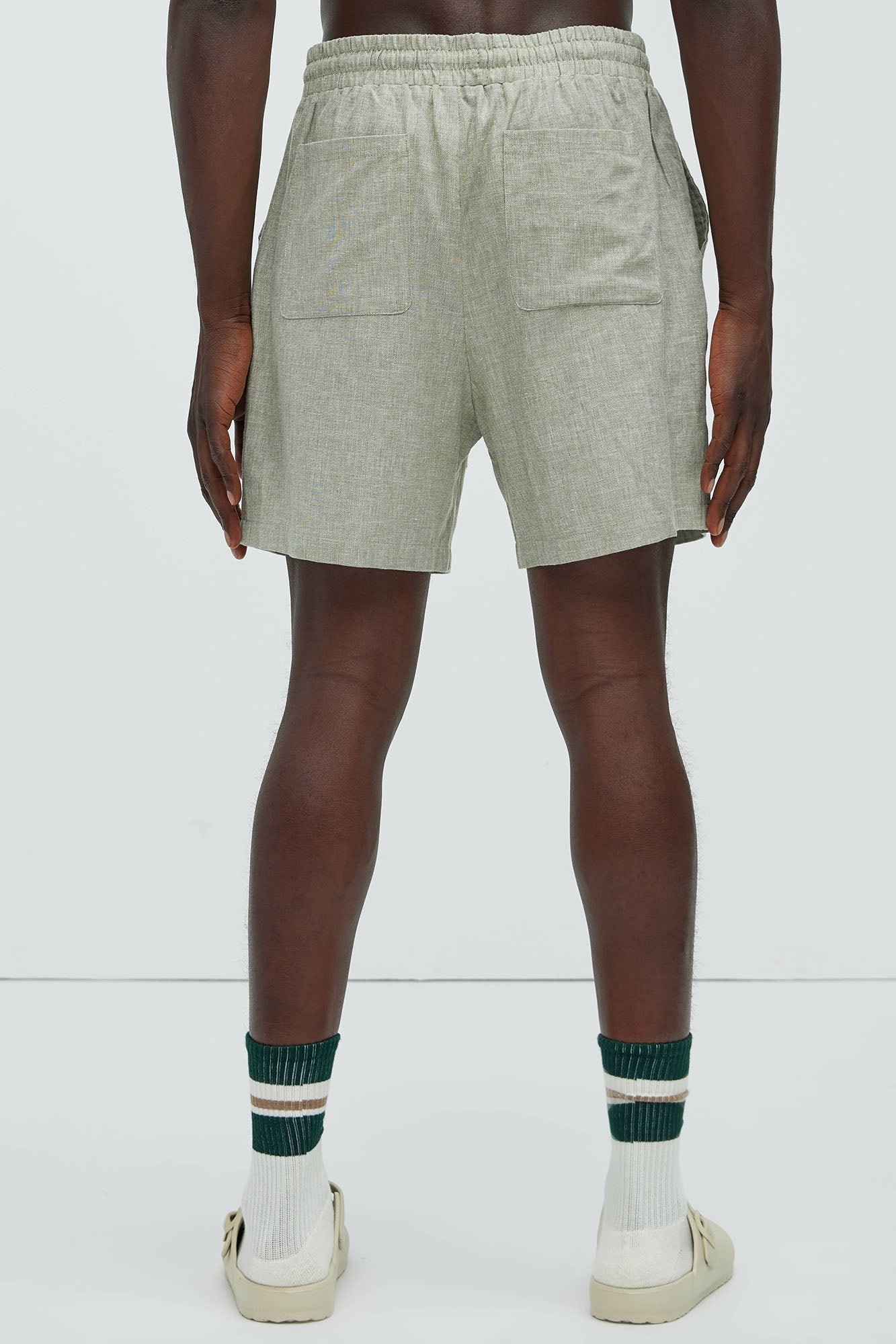 Bahamas Linen Shorts - Green - Image 4