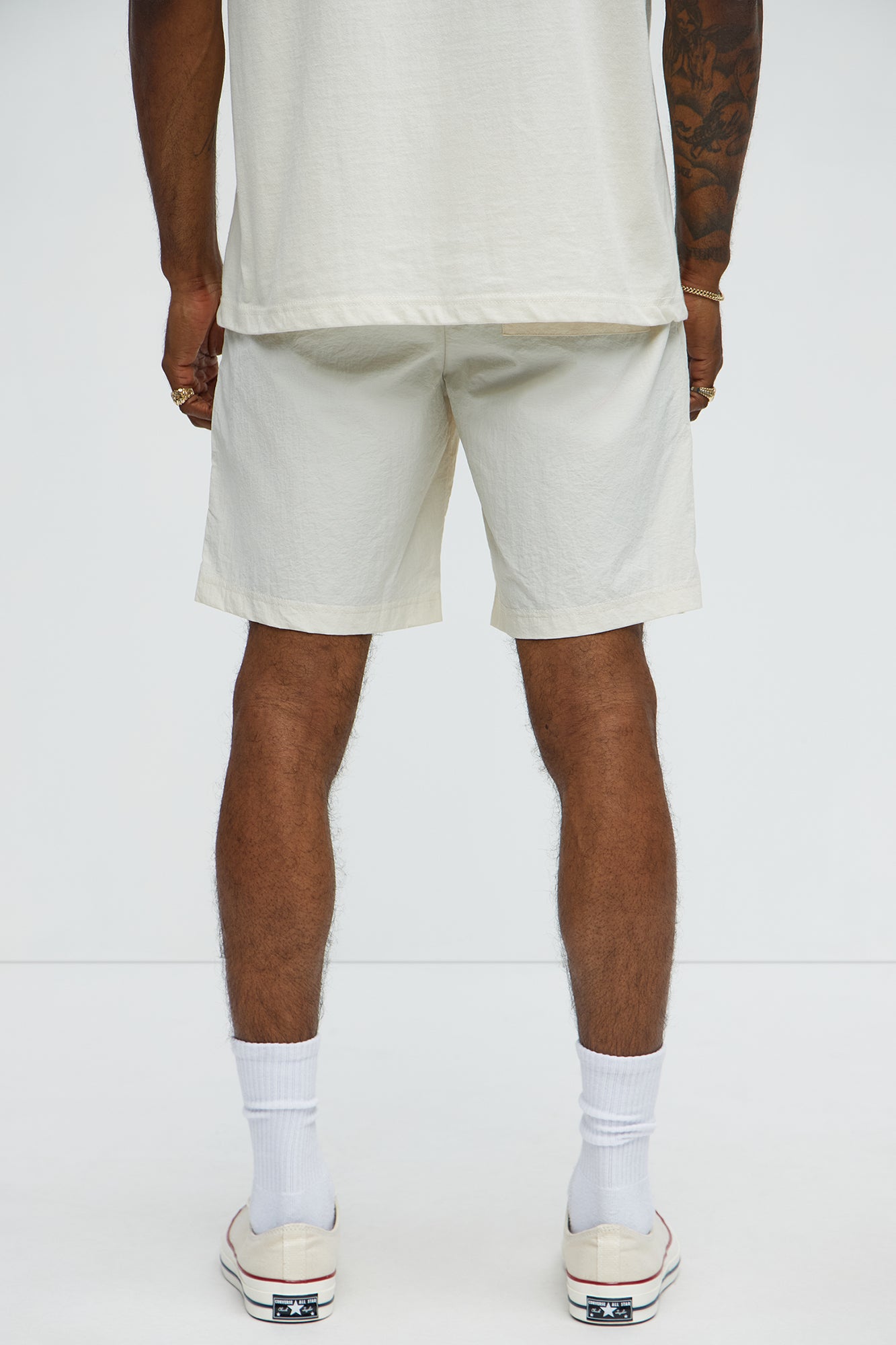 Fireflies And Wolves Graphic Relaxed Shorts - Cream/combo - Image 4