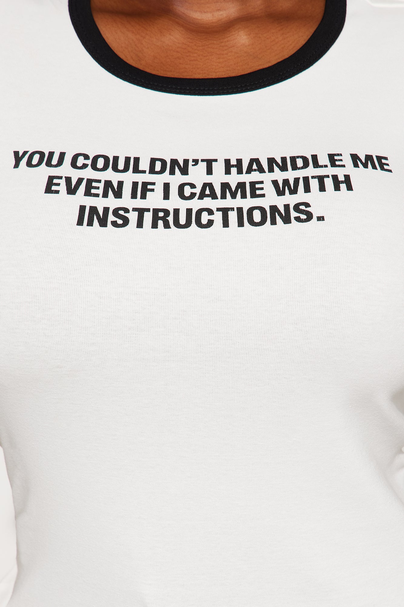 Couldn't Handle Me Baby Tee - White - Image 6