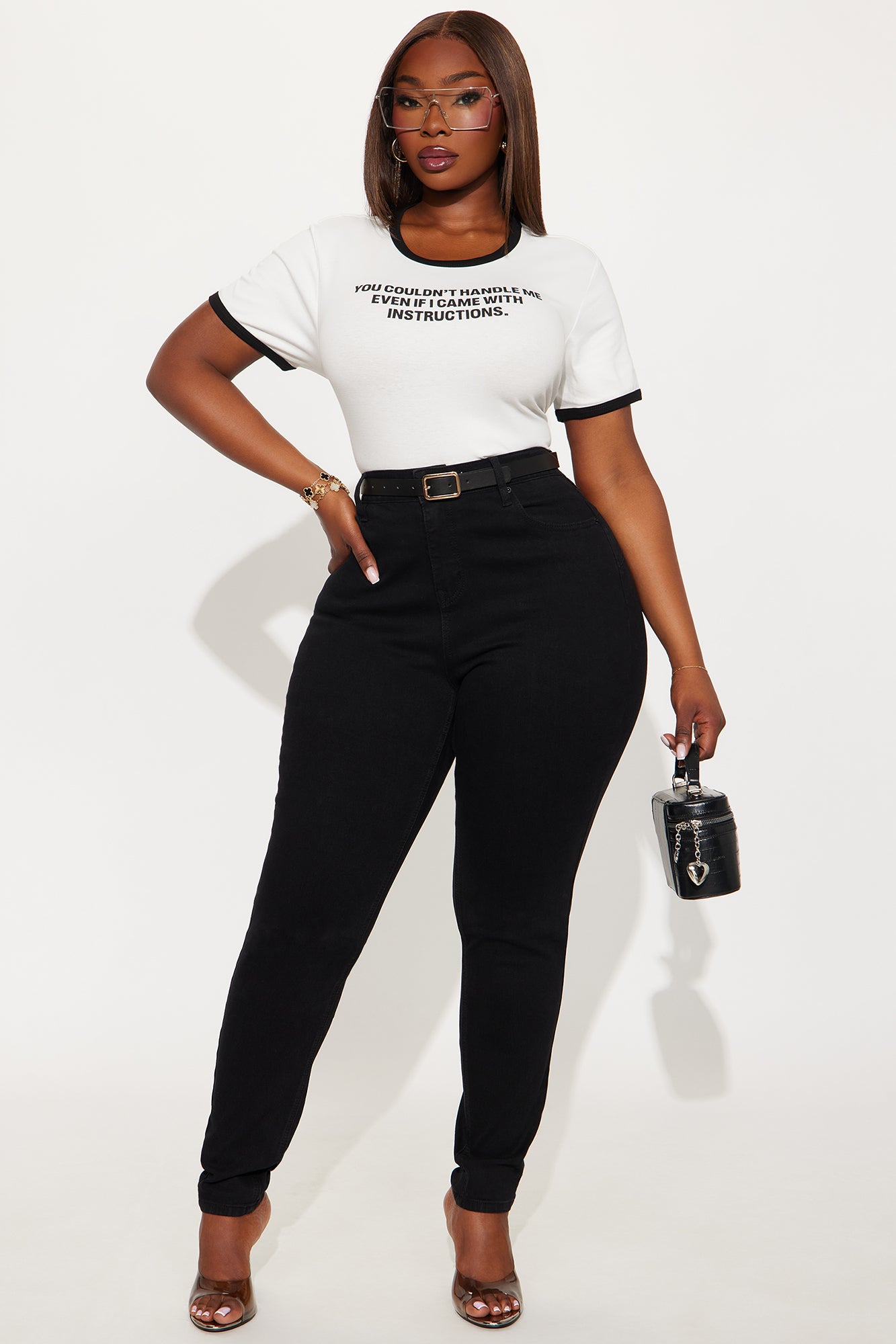 Couldn't Handle Me Baby Tee - White - Image 5