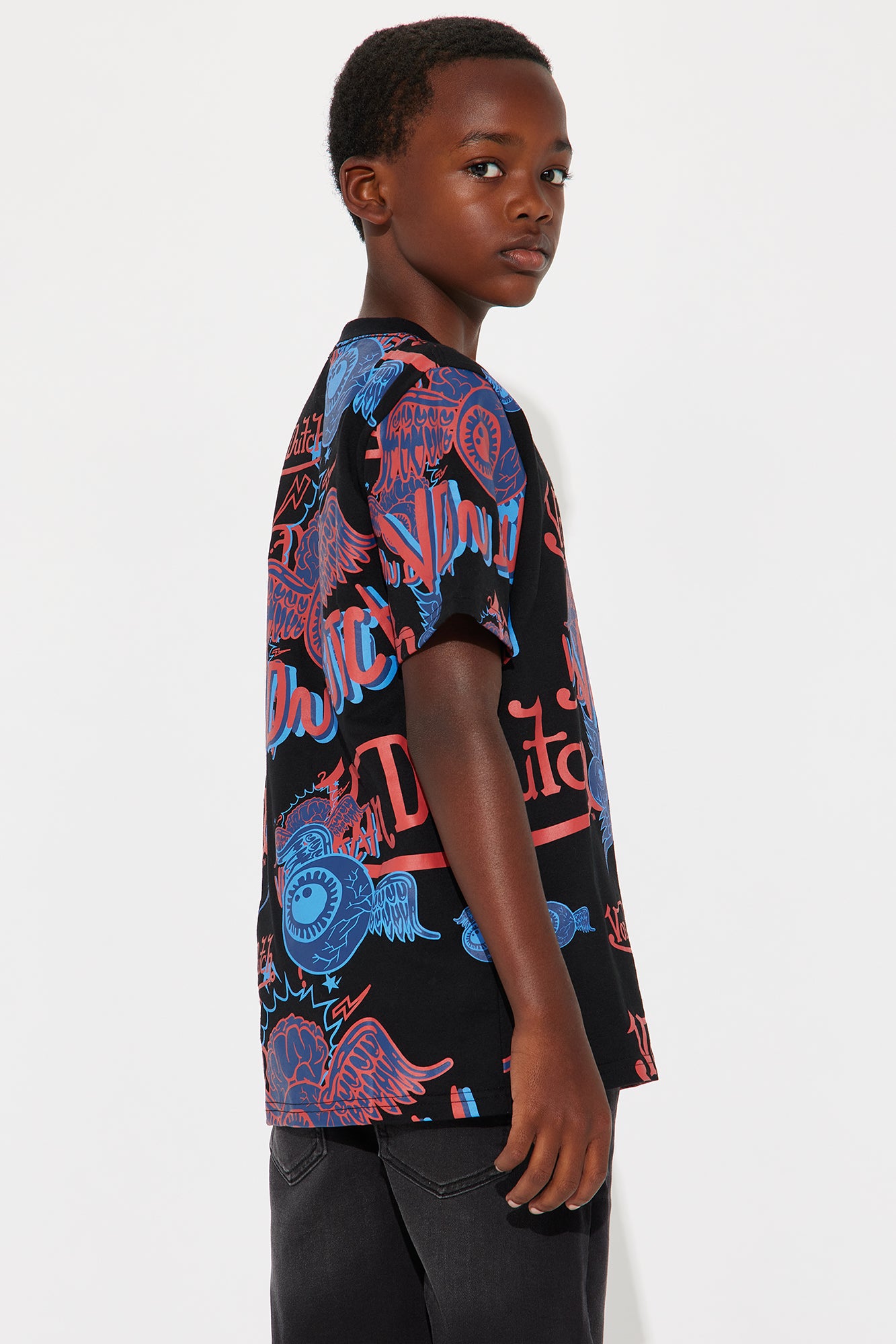 Mini Von Dutch Collage Short Sleeve Tee - Black - Image 3