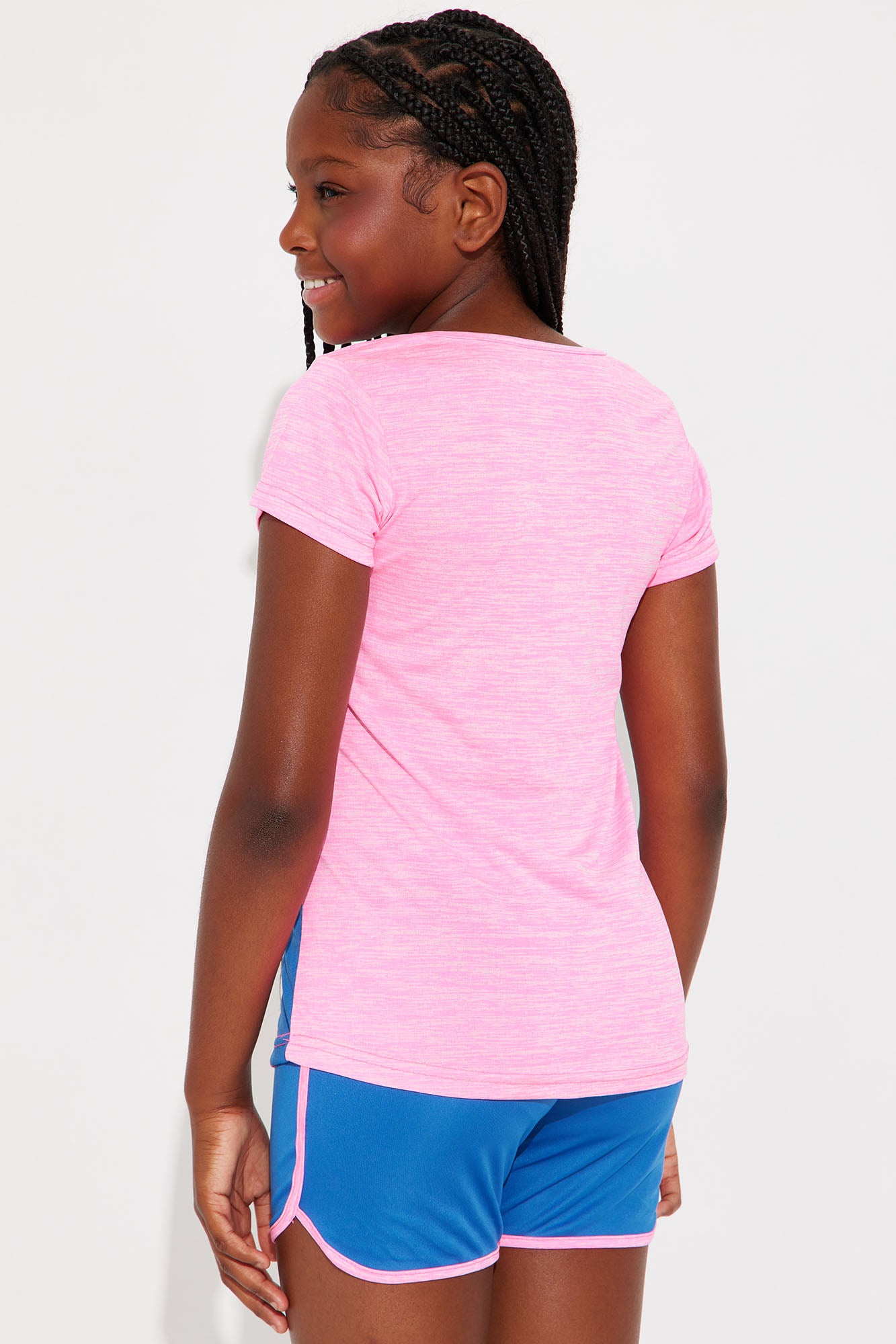 Mini Girls Can Do Anything Short Set - Pink/combo - Image 4
