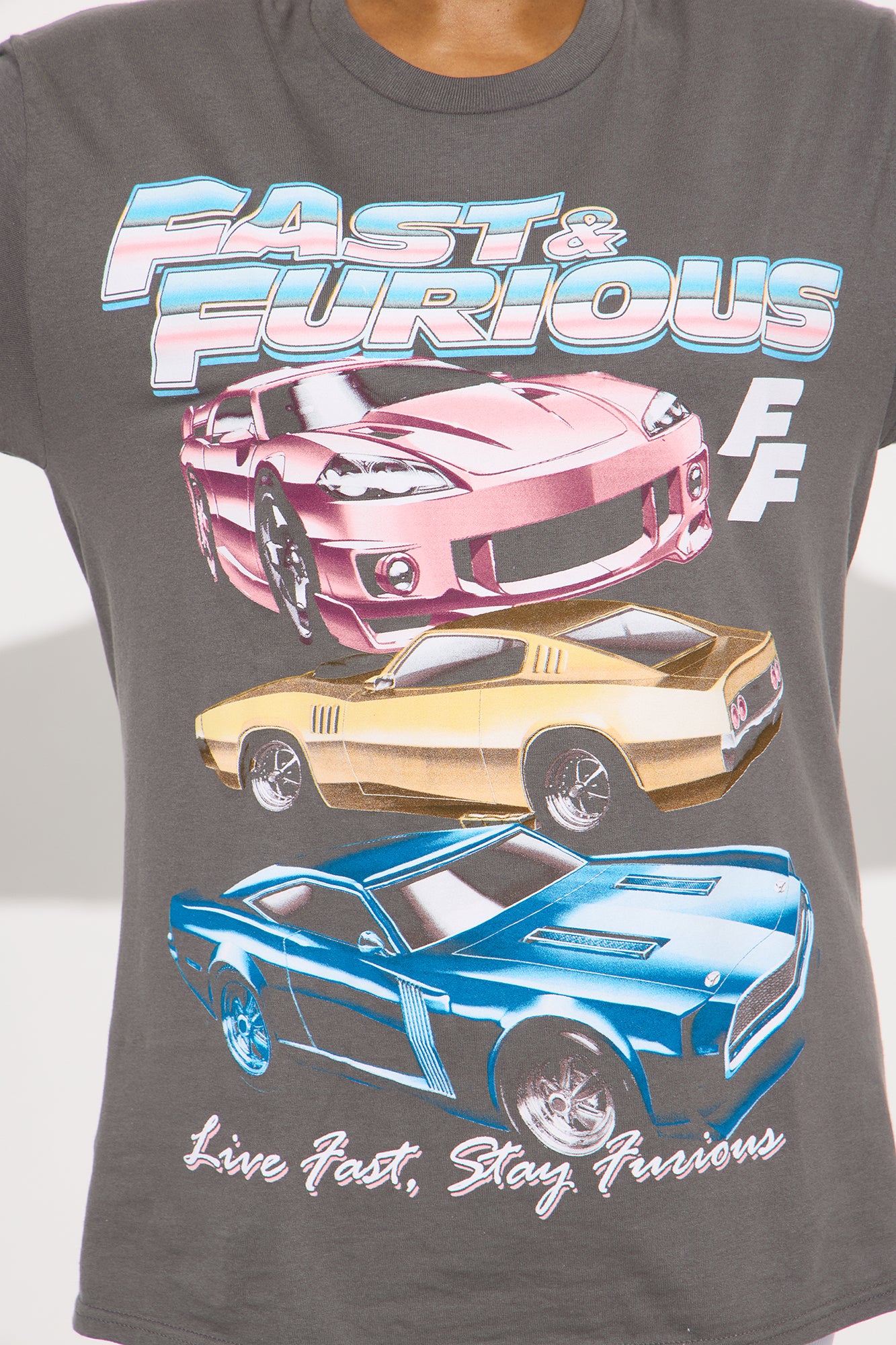 Fast And Furious Oversized Tee - Charcoal - Image 3