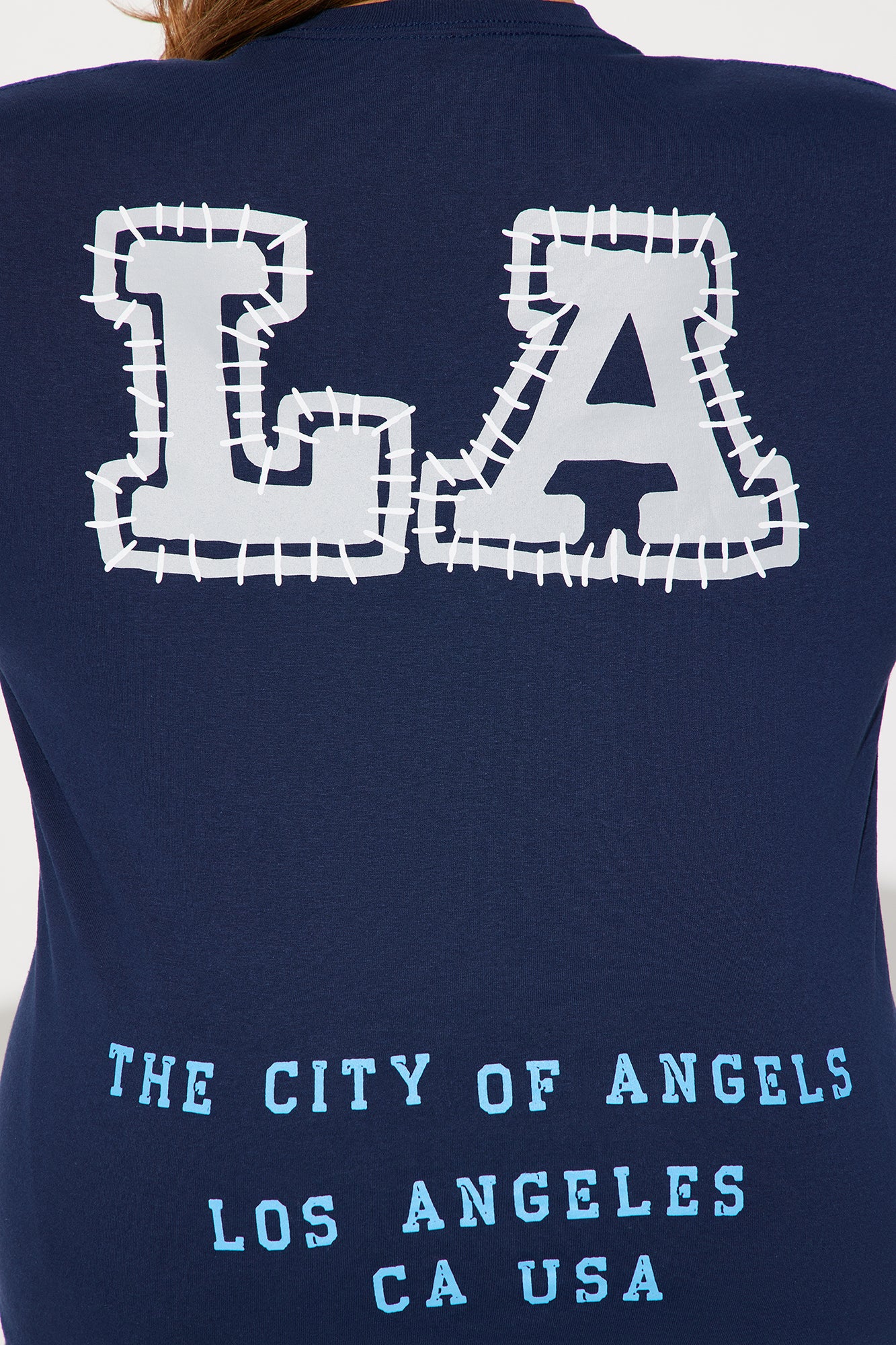 LA Stitched On Me Tee - Navy - Image 9