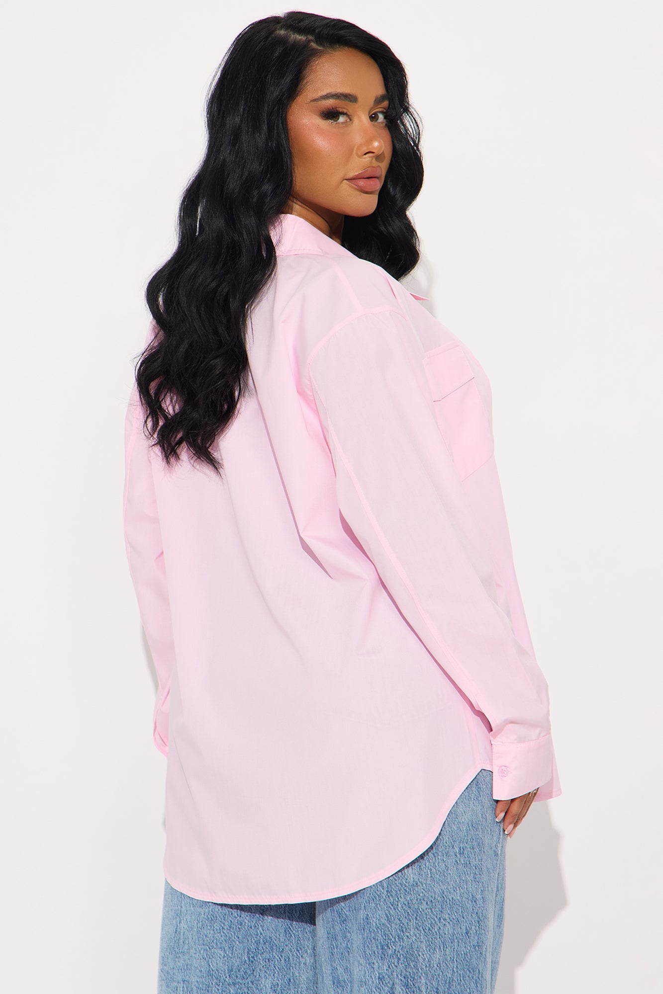 A Classic Poplin Shirt - Pink - Image 3