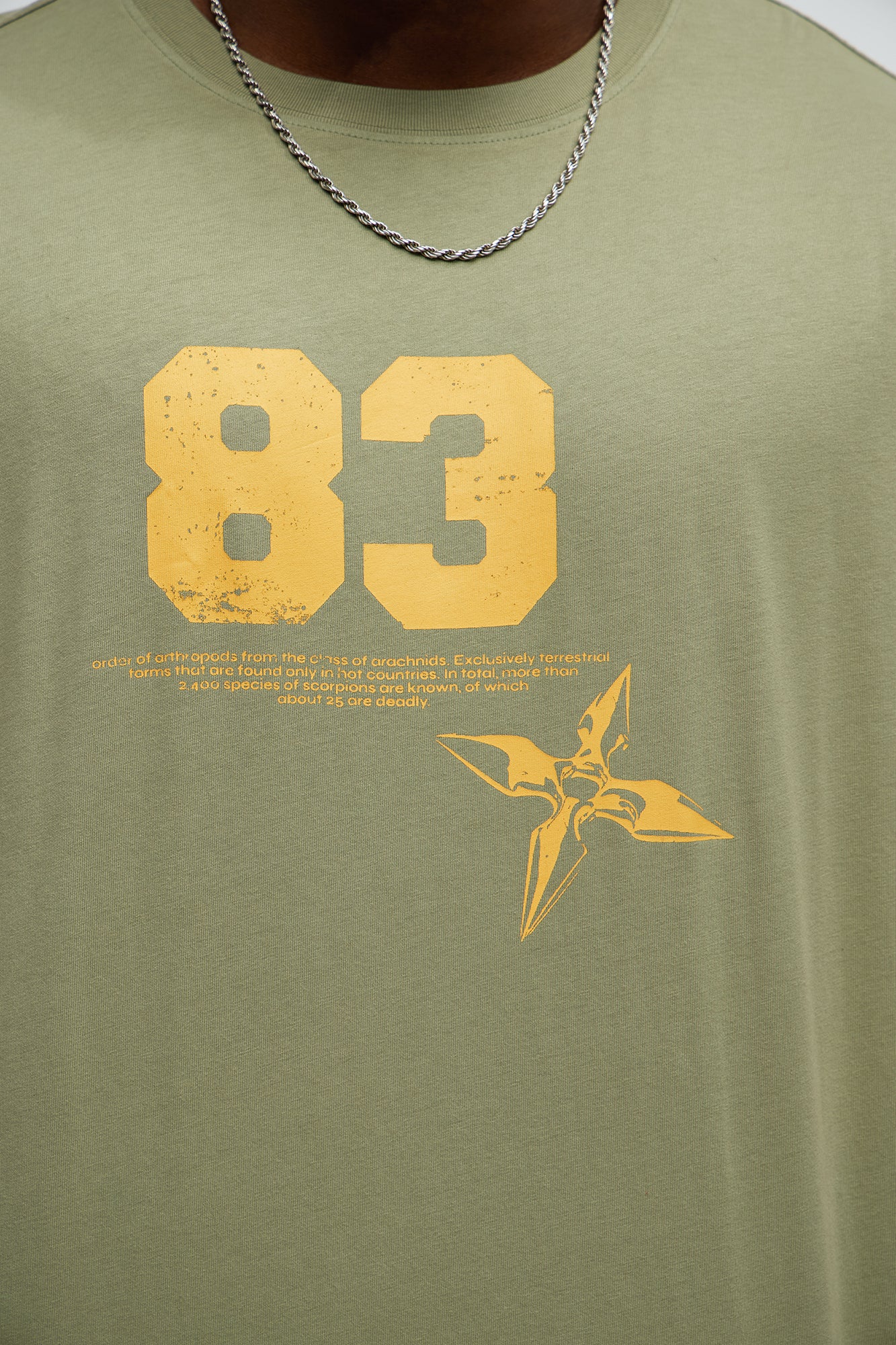 Fearless 83 Oversized Short Sleeve Tee - Olive - Image 7