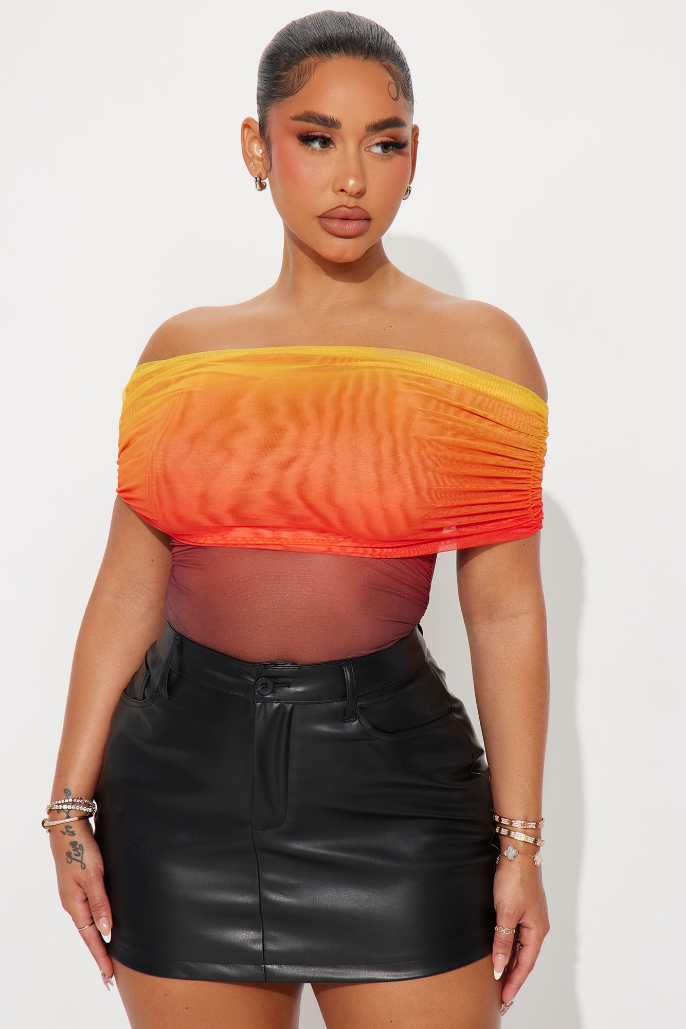 Watching Sunsets Mesh Bodysuit - Multi Color - Image 3