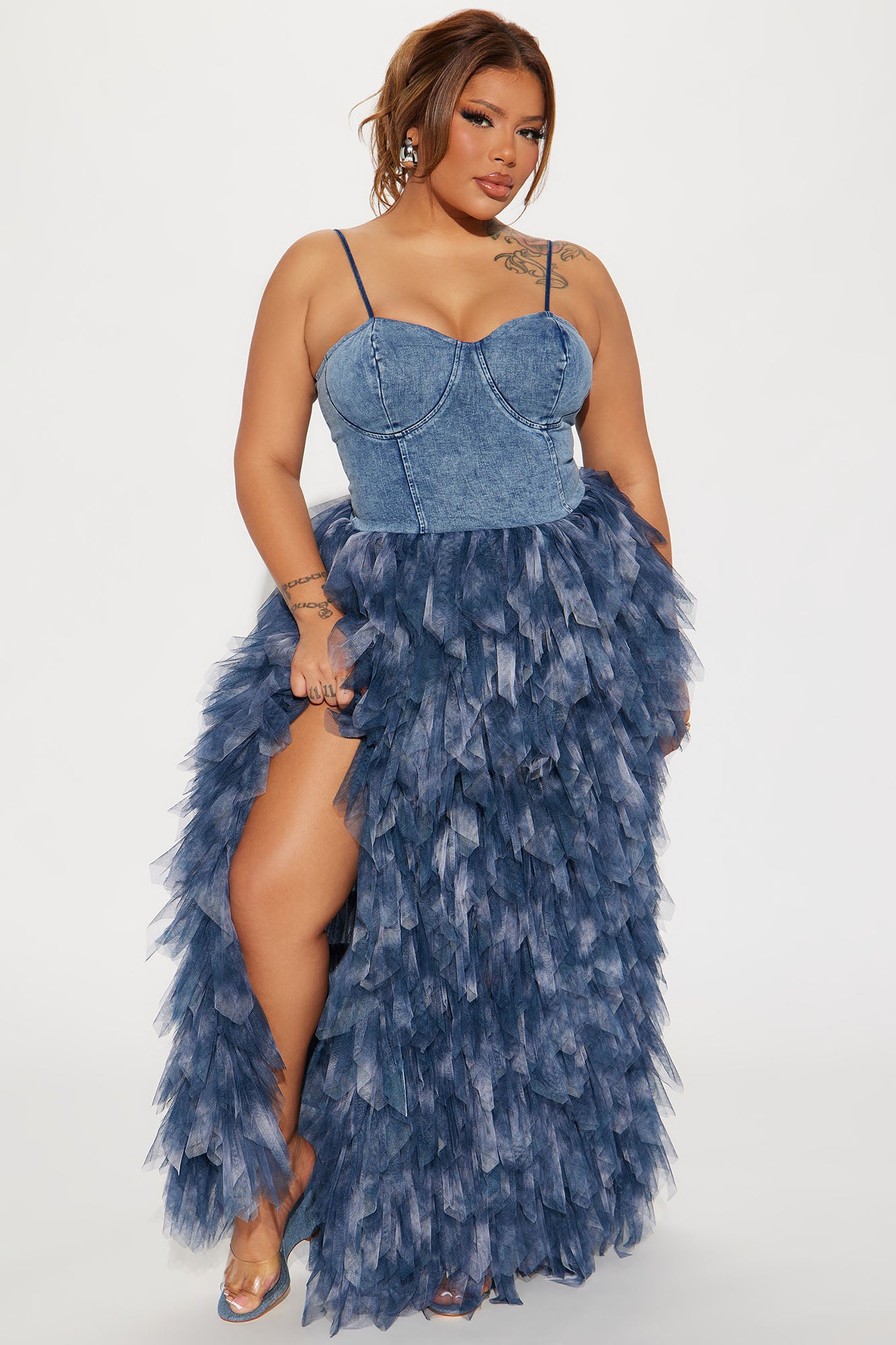 Life In Denim Maxi Dress - Denim - Image 4
