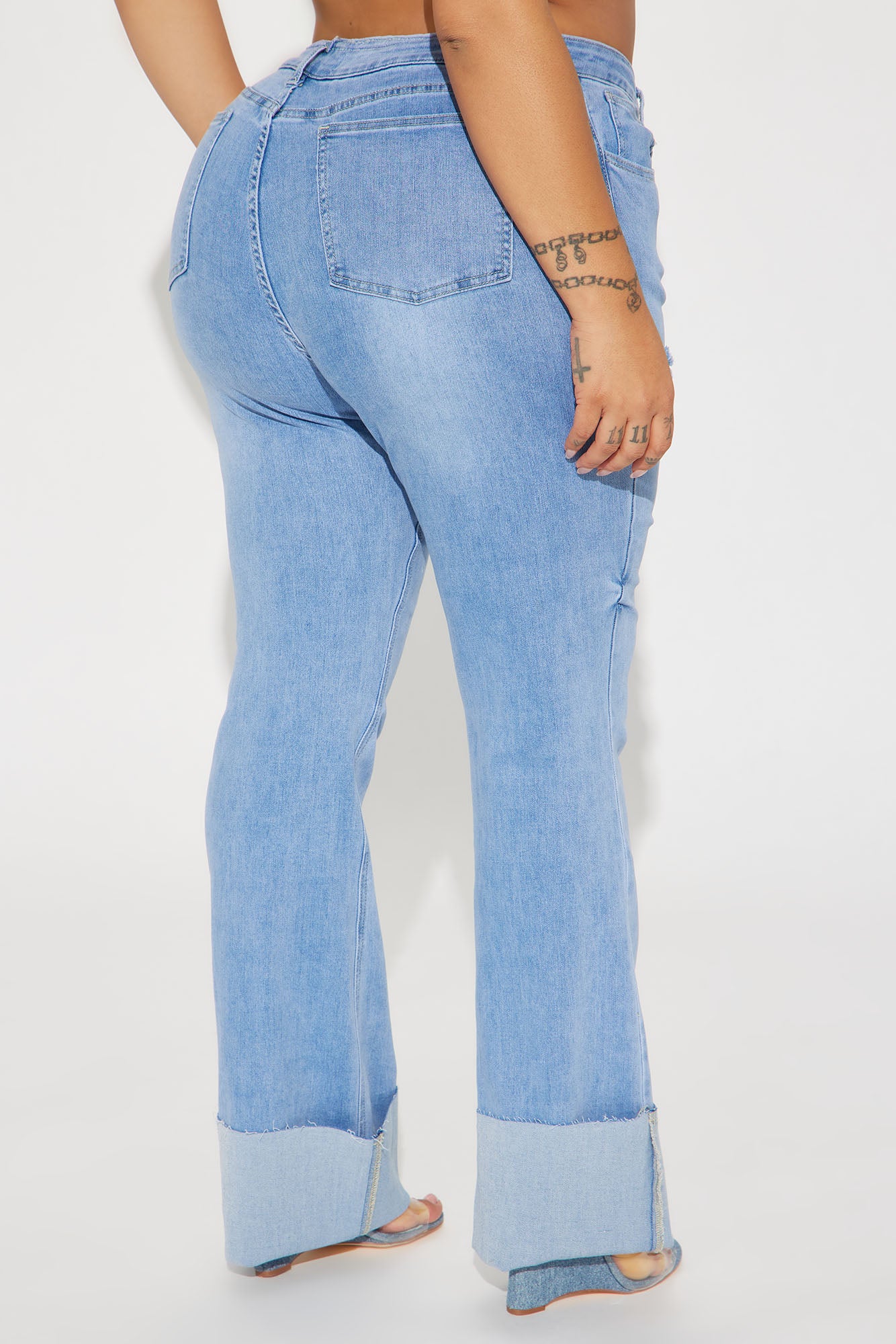 It's Cuffing Season Stretch Bootcut Jeans - Medium Wash - Image 7