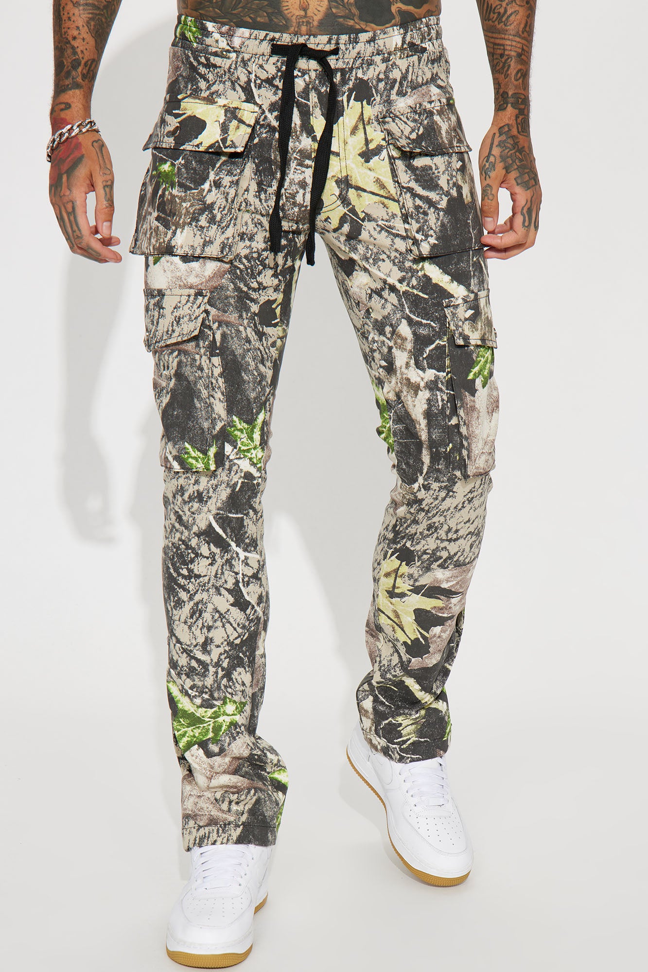 Worker Slim Cargo Pants - Green/combo - Image 18