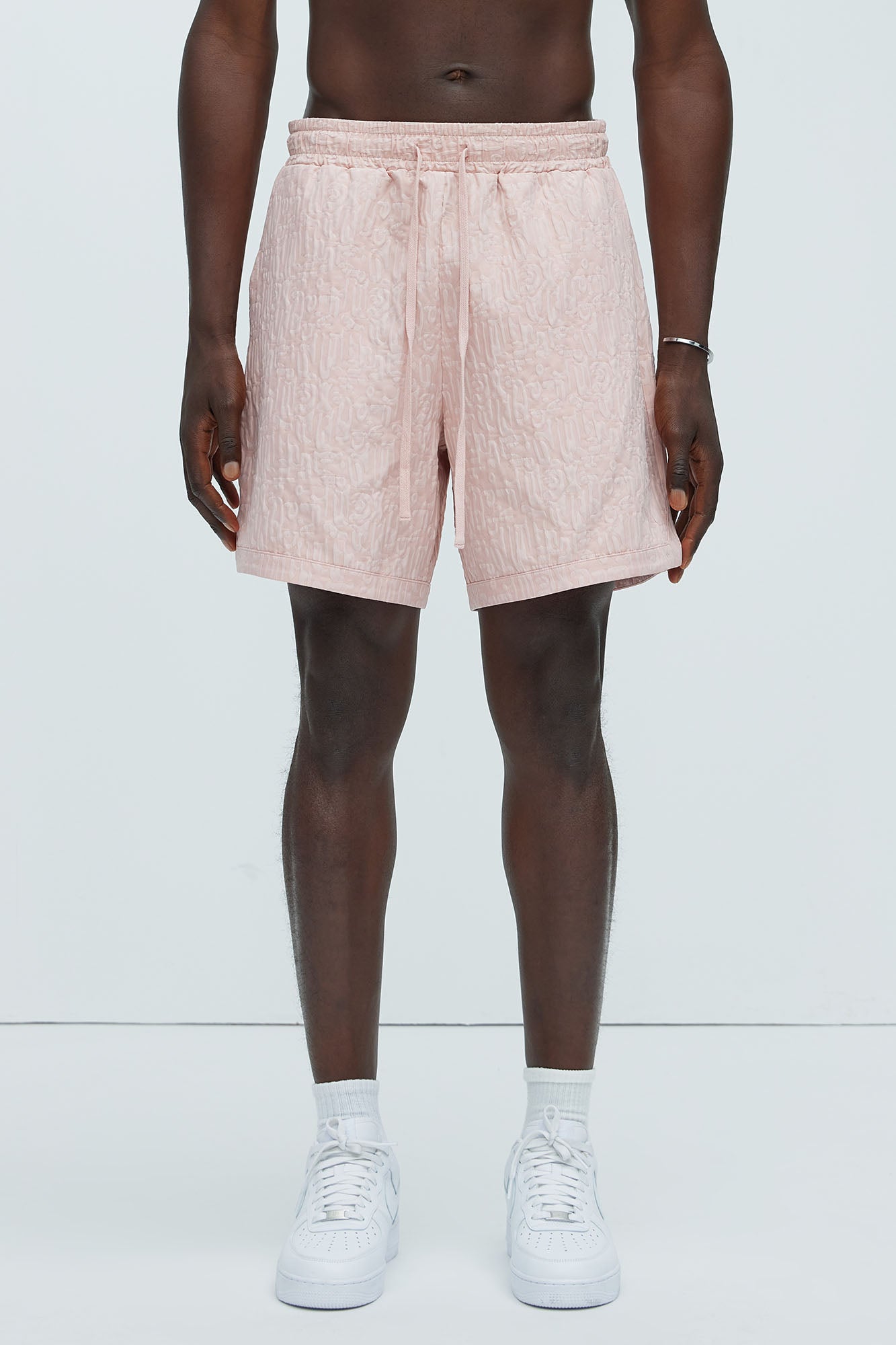 Via Margutta Textured Shorts - Mauve - Image 4