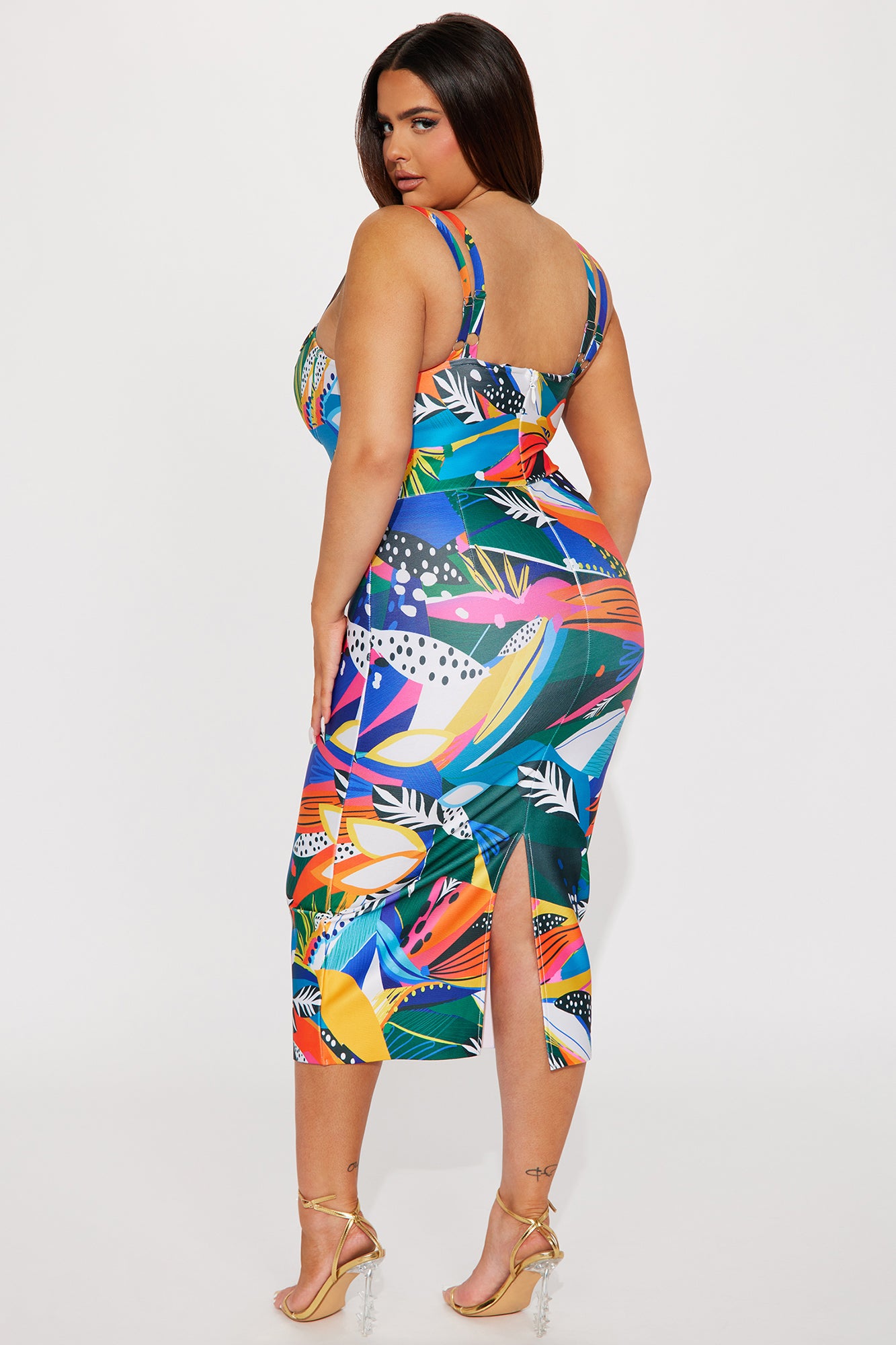 Adrianna Bandage Midi Dress - Multi Color - Image 6