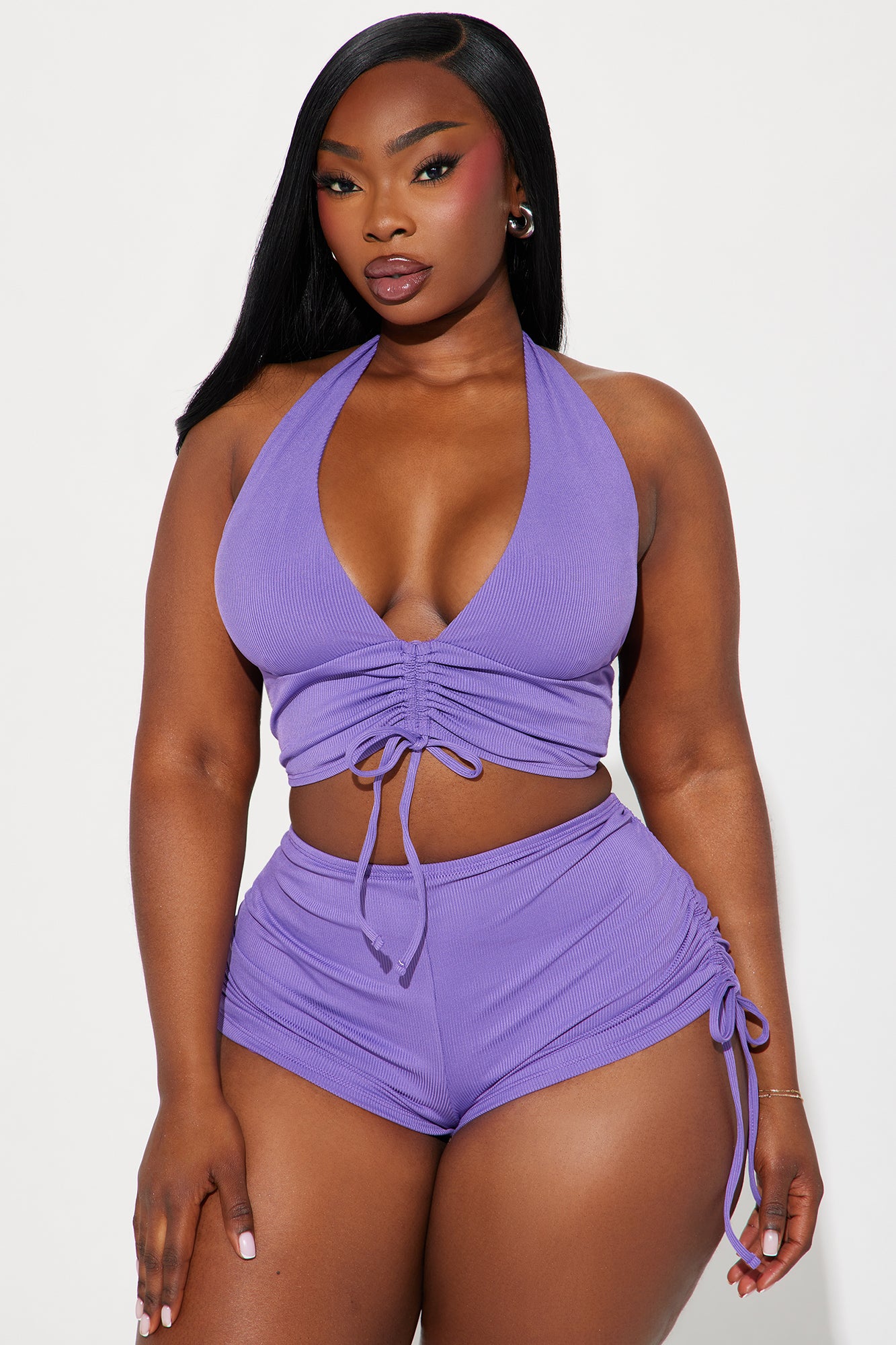 Andi 2 Piece Boyshort Bikini - Purple - Image 4