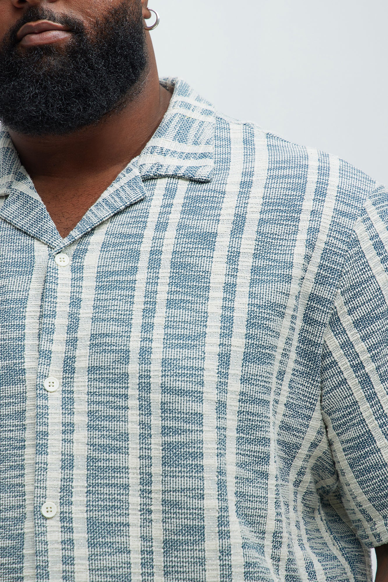 Kam Textured Shirt - Blue/combo - Image 7