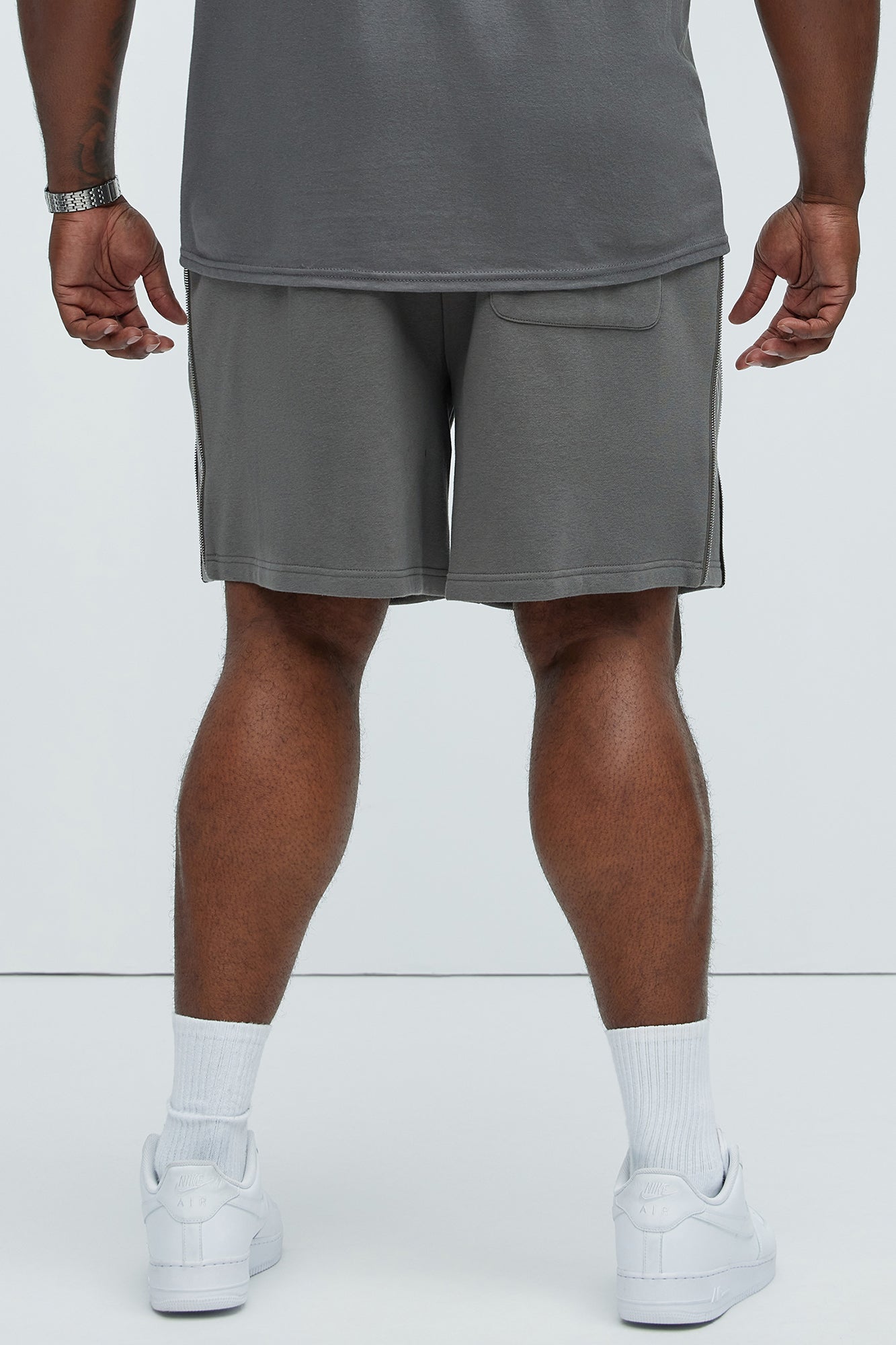 Tyson Cross Relaxed Shorts - Charcoal - Image 8