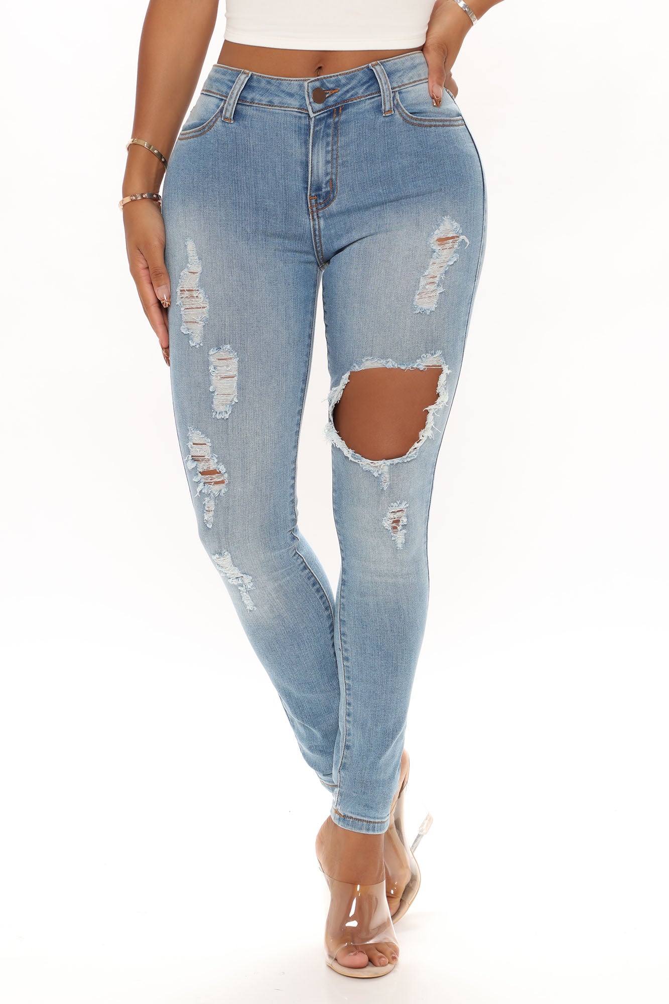 Glistening Jeans - Medium Wash - Image 4