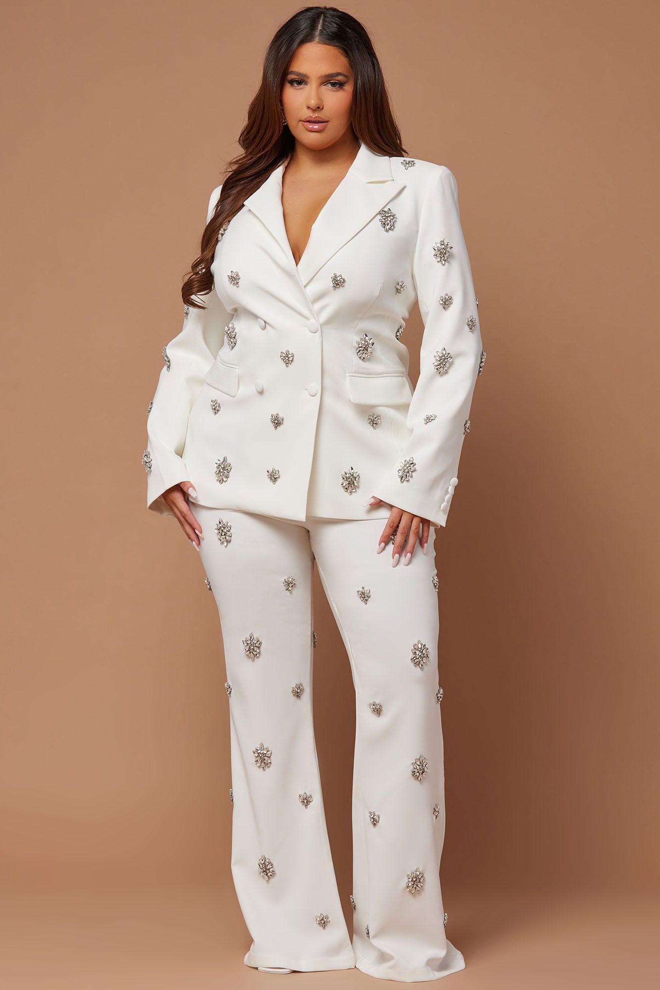 Verona Embellished Pant - White - Image 4