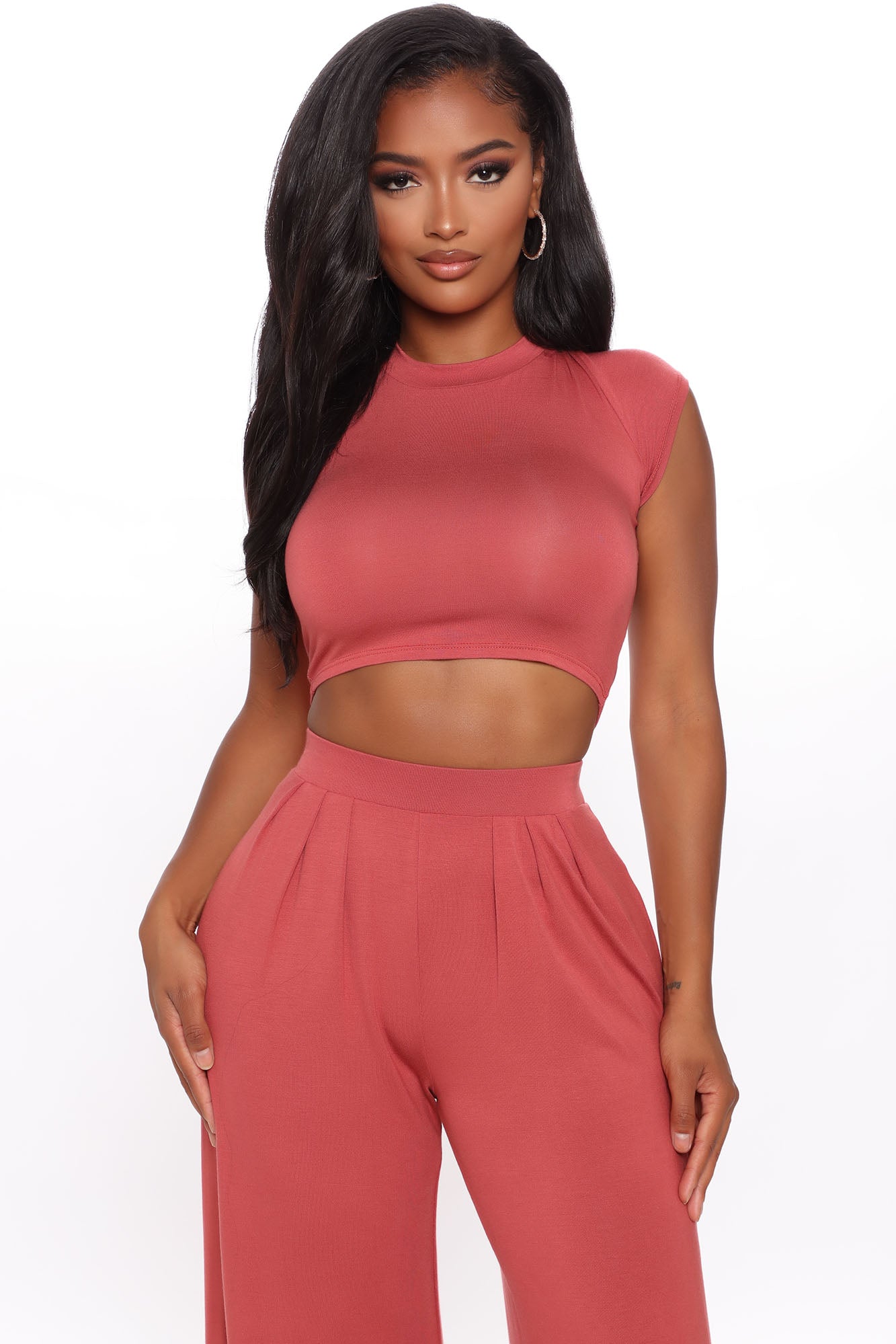 Chosen One Pant Set  - Marsala - Image 3