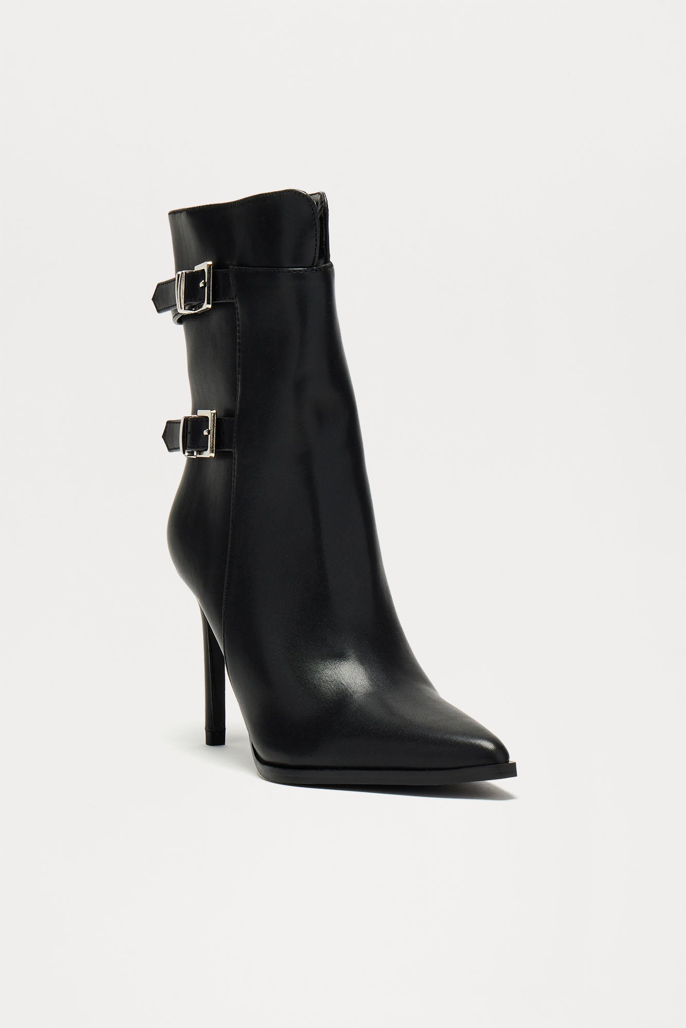 Addison Buckle Booties - Black - Image 3