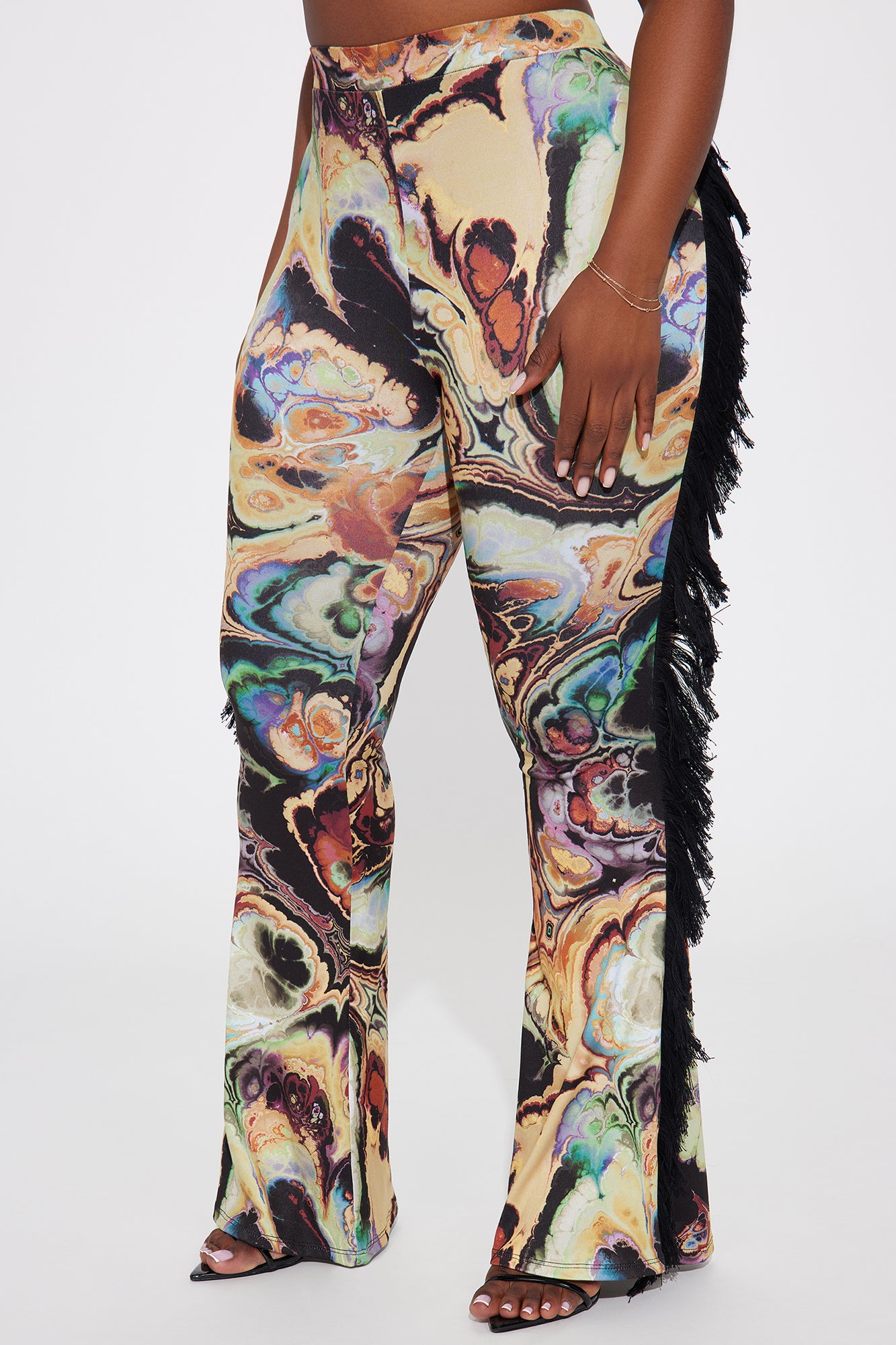 All At Once Fringe Flare Pant - Yellow/combo - Image 7
