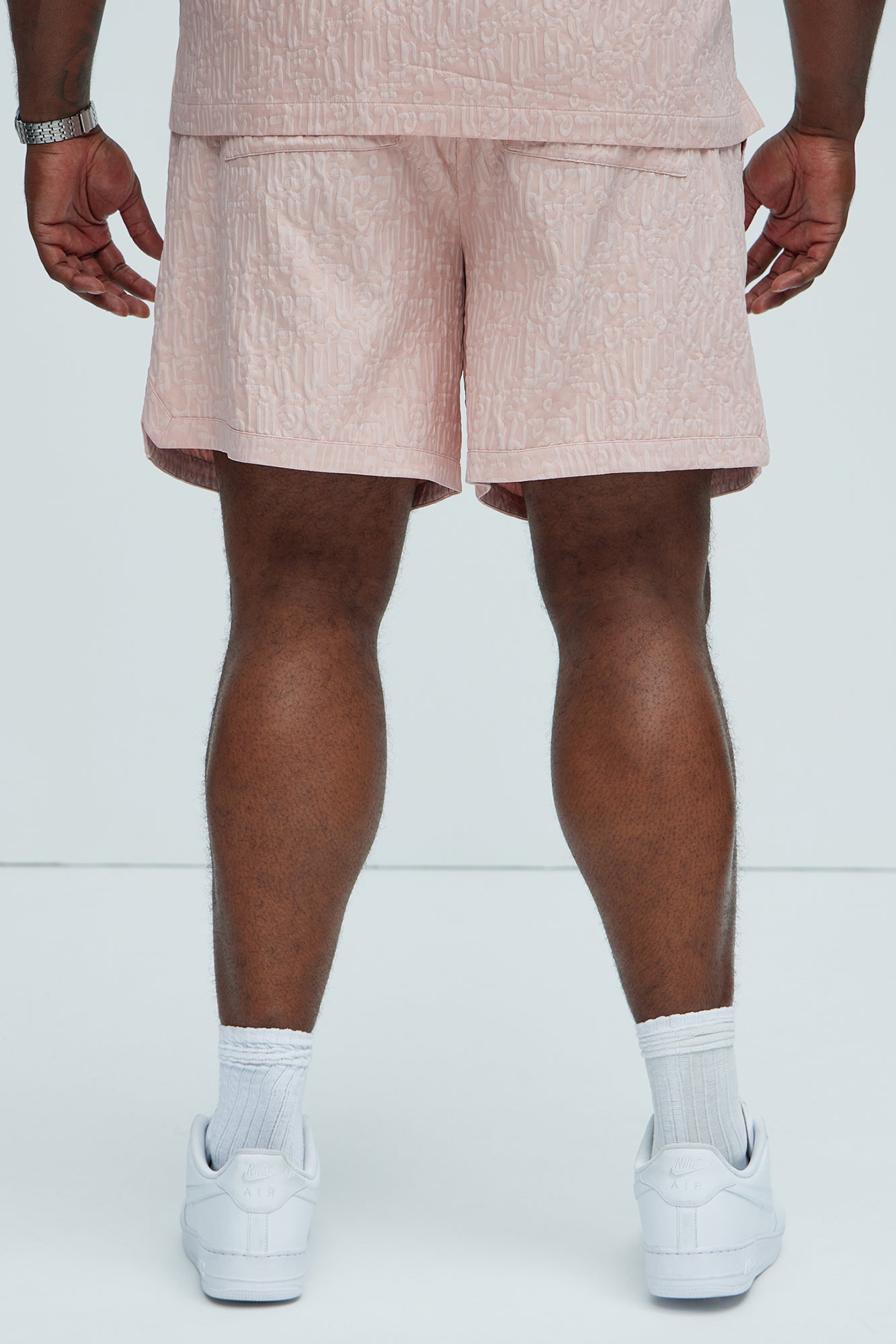 Via Margutta Textured Shorts - Mauve - Image 9