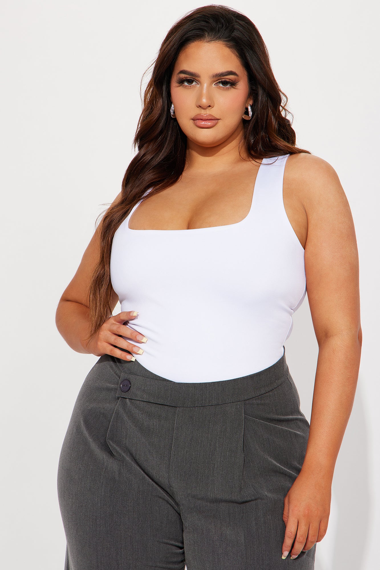 Adriana Smooth Fit Bodysuit - White - Image 9