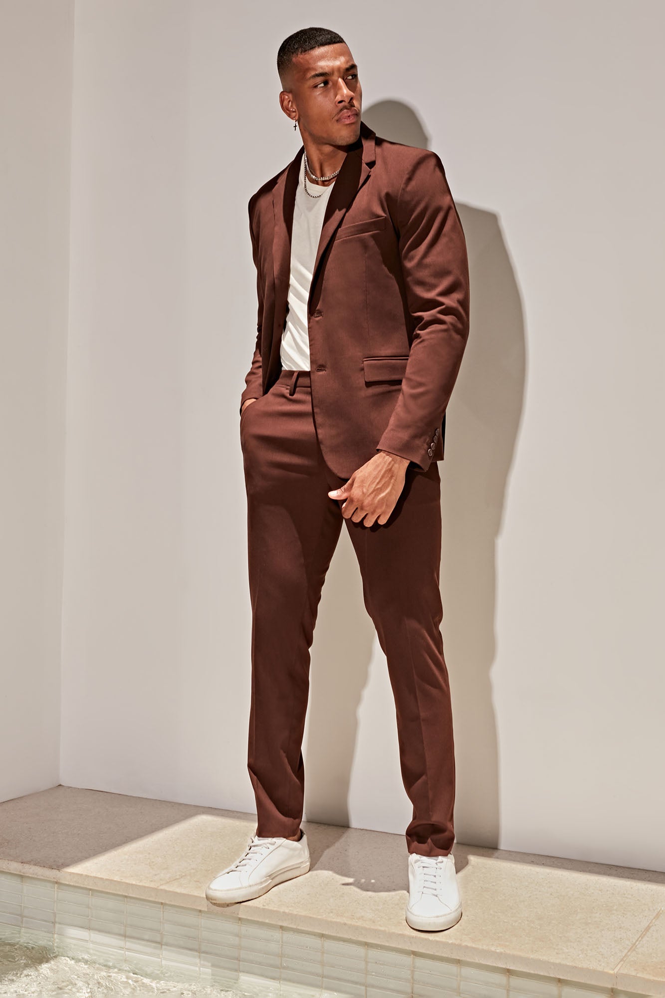 The Modern Stretch Slim Trouser - Brown - Image 10