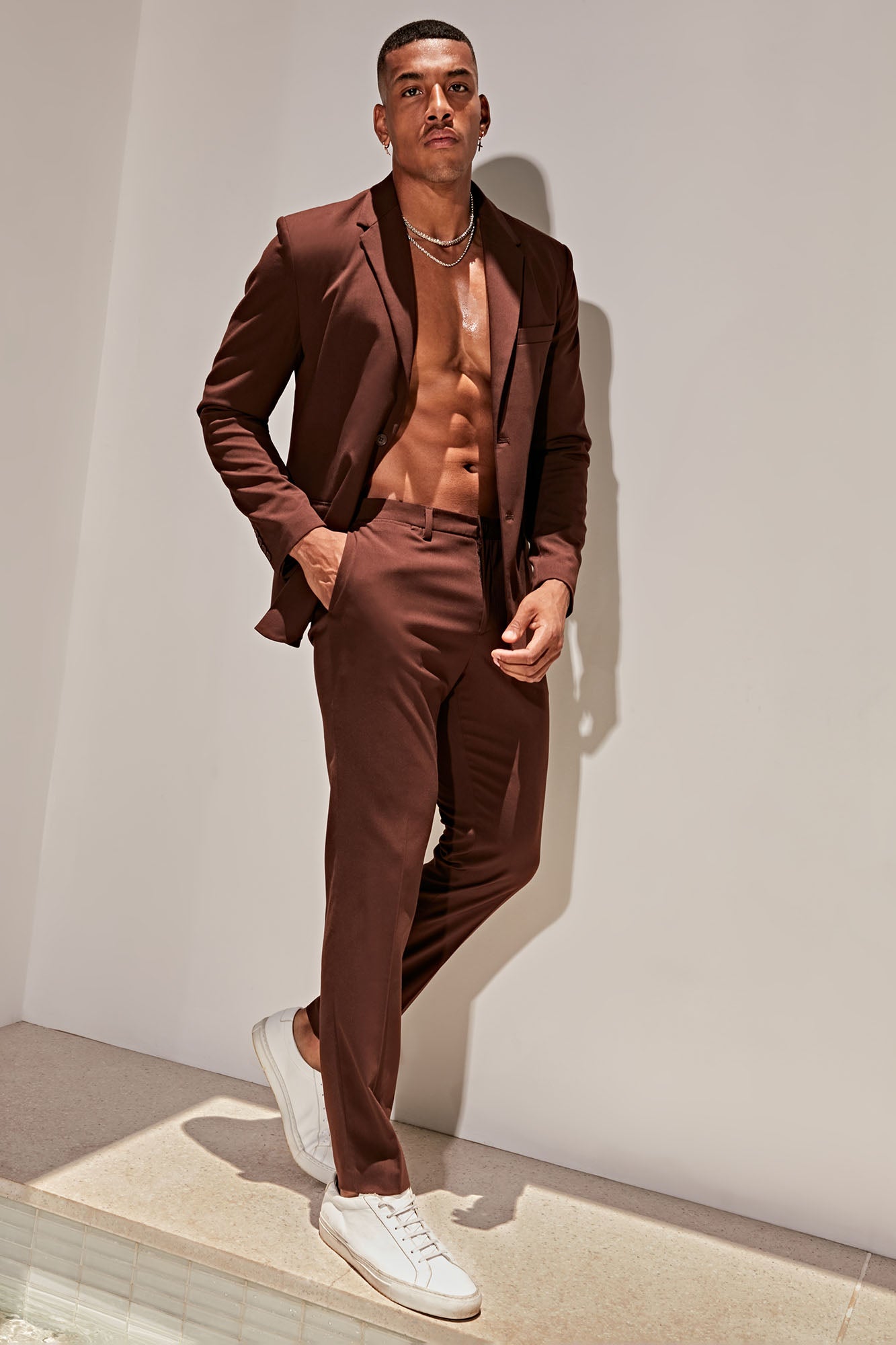 The Modern Stretch Slim Trouser - Brown - Image 9