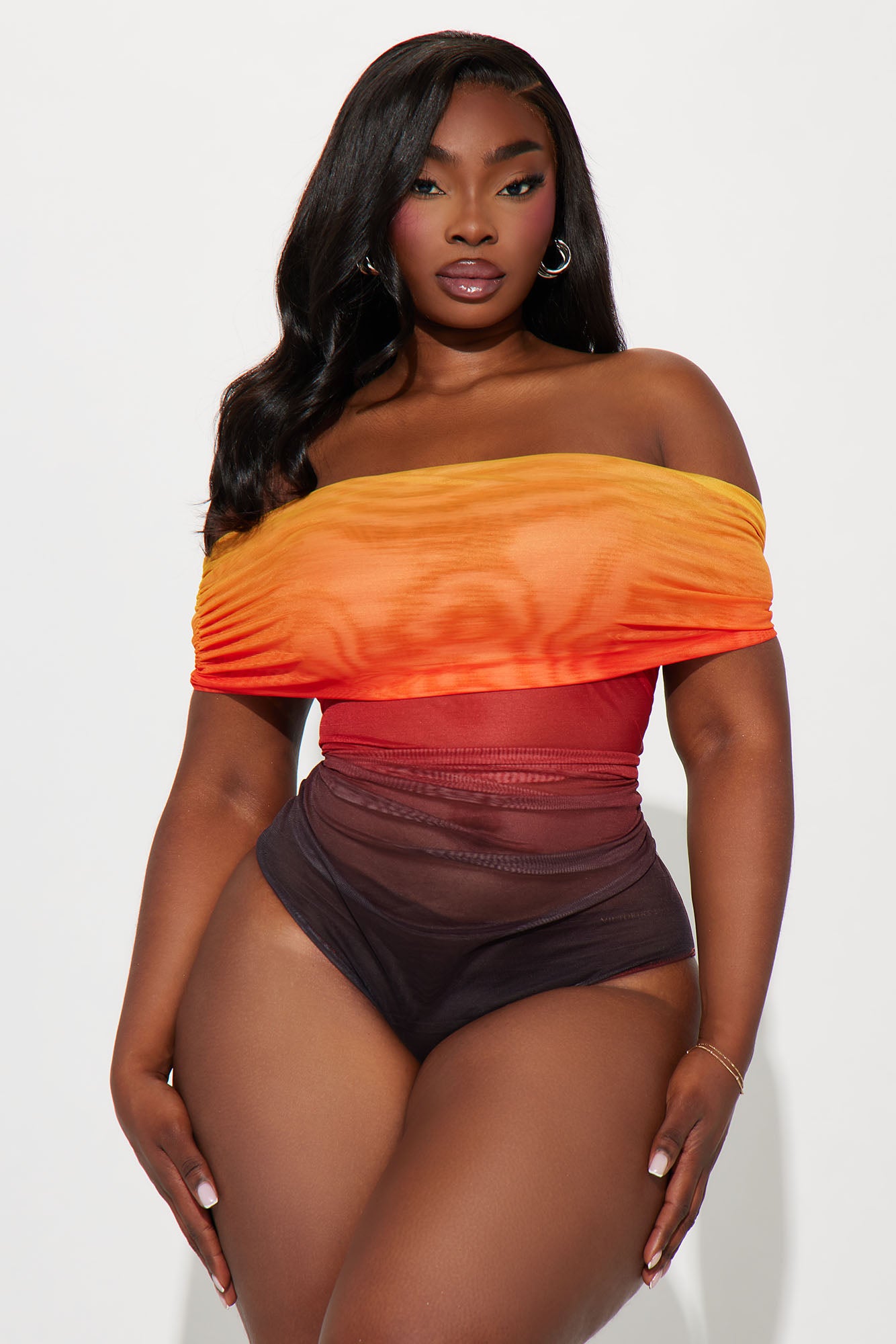 Watching Sunsets Mesh Bodysuit - Multi Color - Image 5