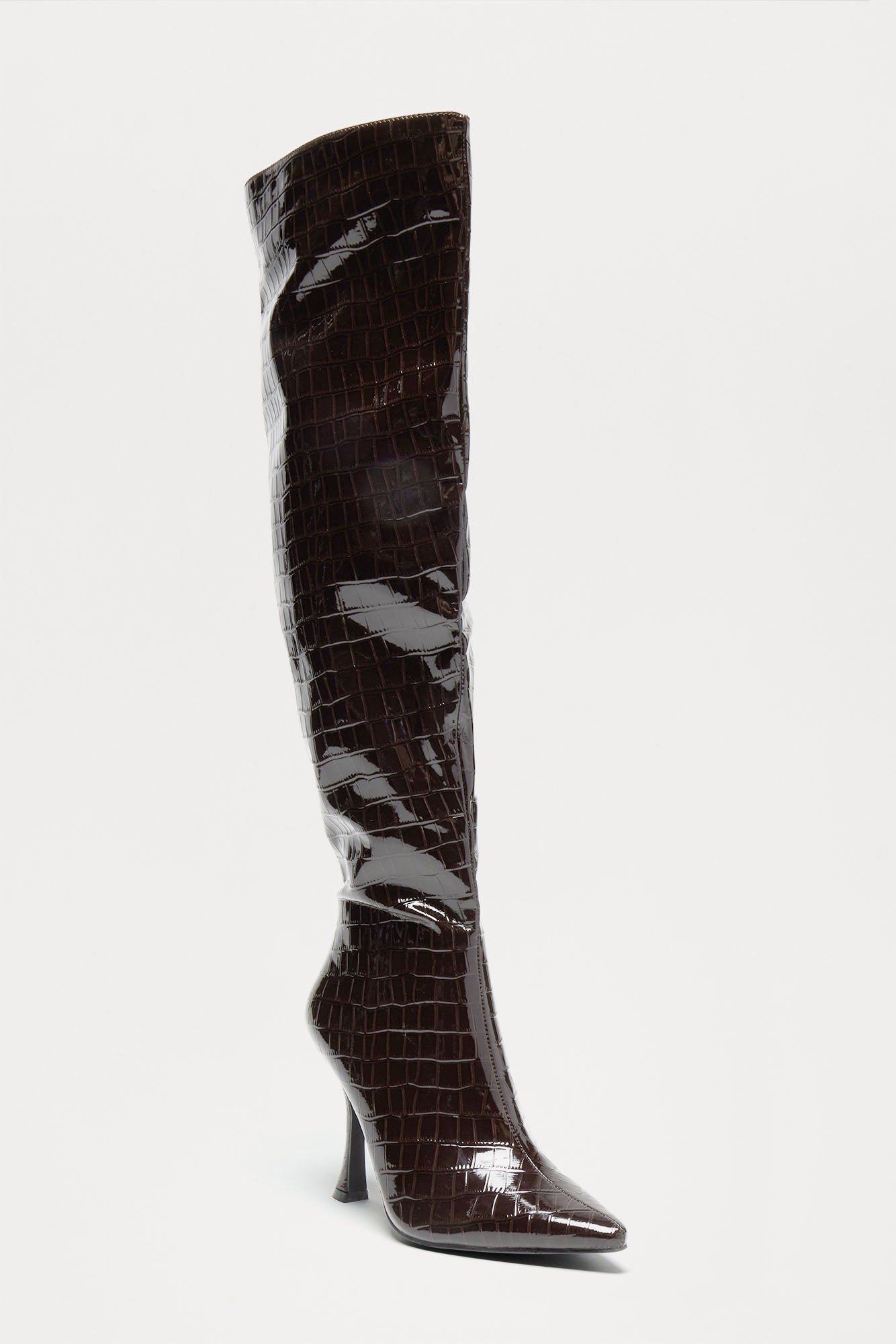 Bardot Knee High Boots - Brown - Image 3