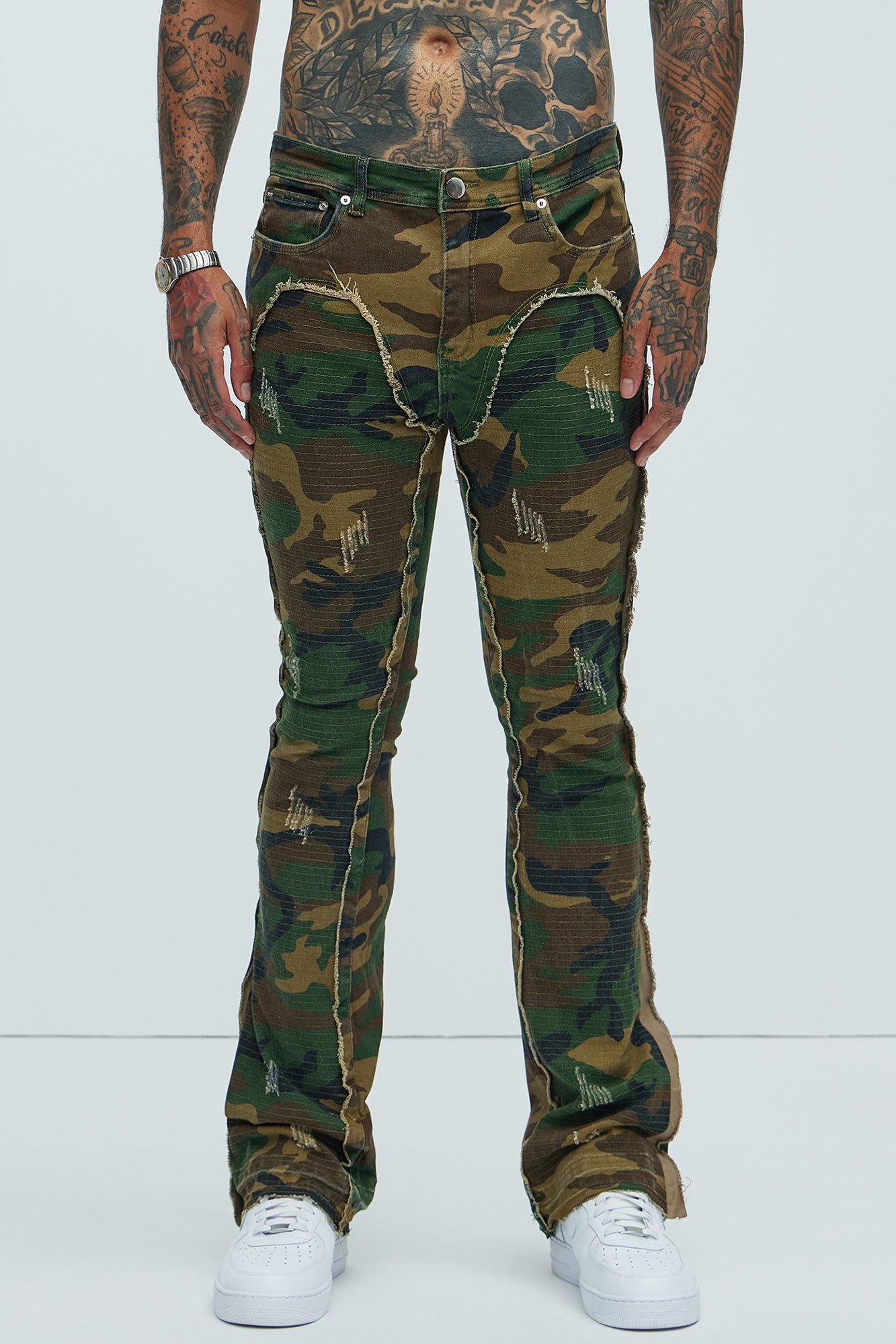 Wait For It Slim Flare Pants - Camouflage - Image 3