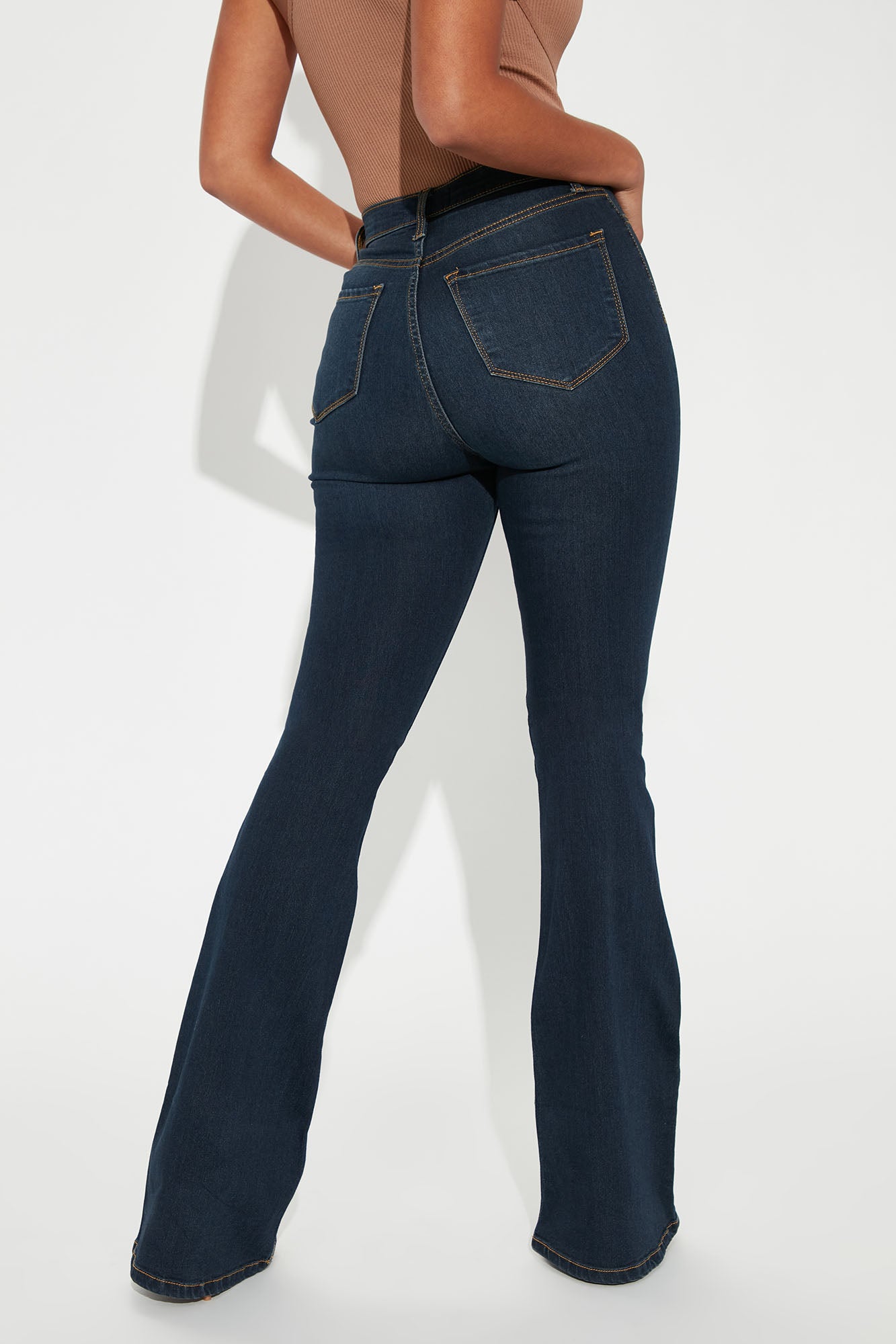 Tall Deep In My Soul Flare Jeans - Dark Denim - Image 3